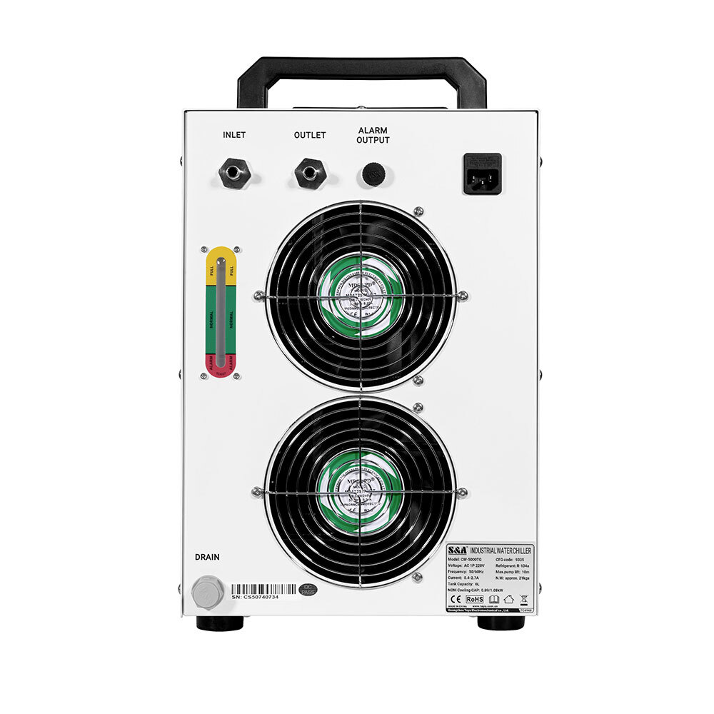 S&A CW-5200DH Industrial Water Chiller 6L AC 1P 110V 60Hz US Stock