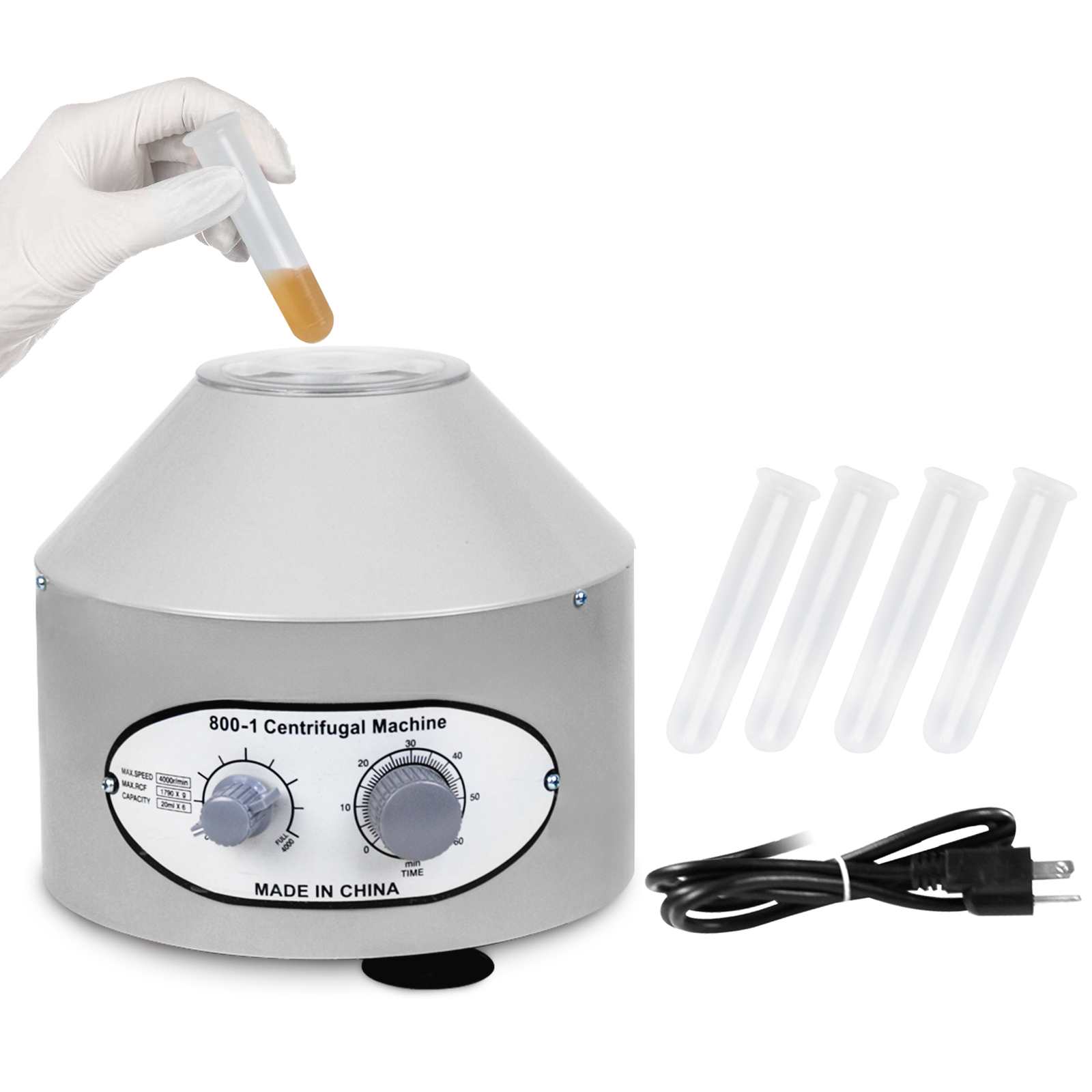 Desktop 800-1 Electric Centrifuge 4000Rpm Laboratory Medical Practice w/ Timer