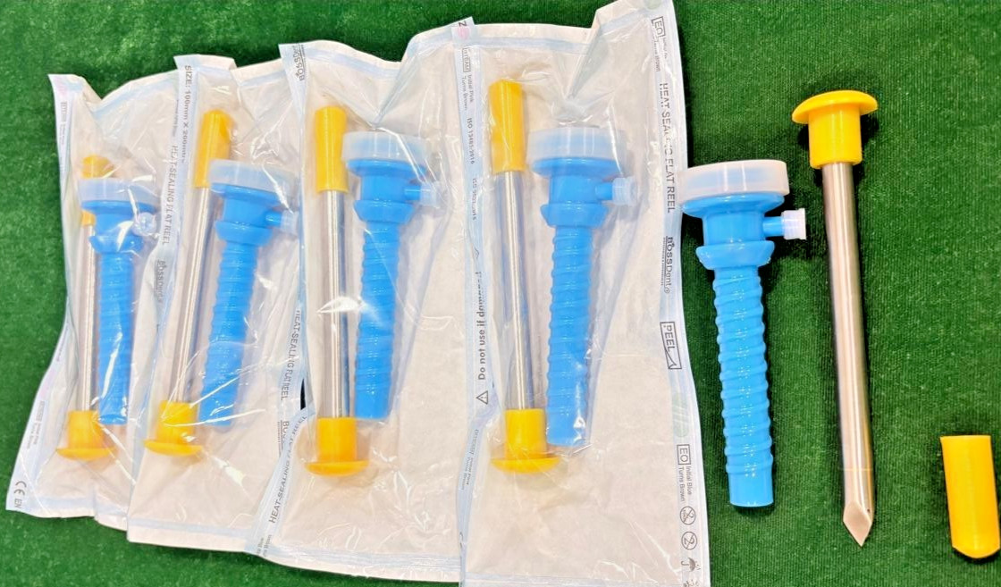 5pc Laparoscopic Disposable Apple Trocar Cannula 10mmx90mm Reusable Instruments