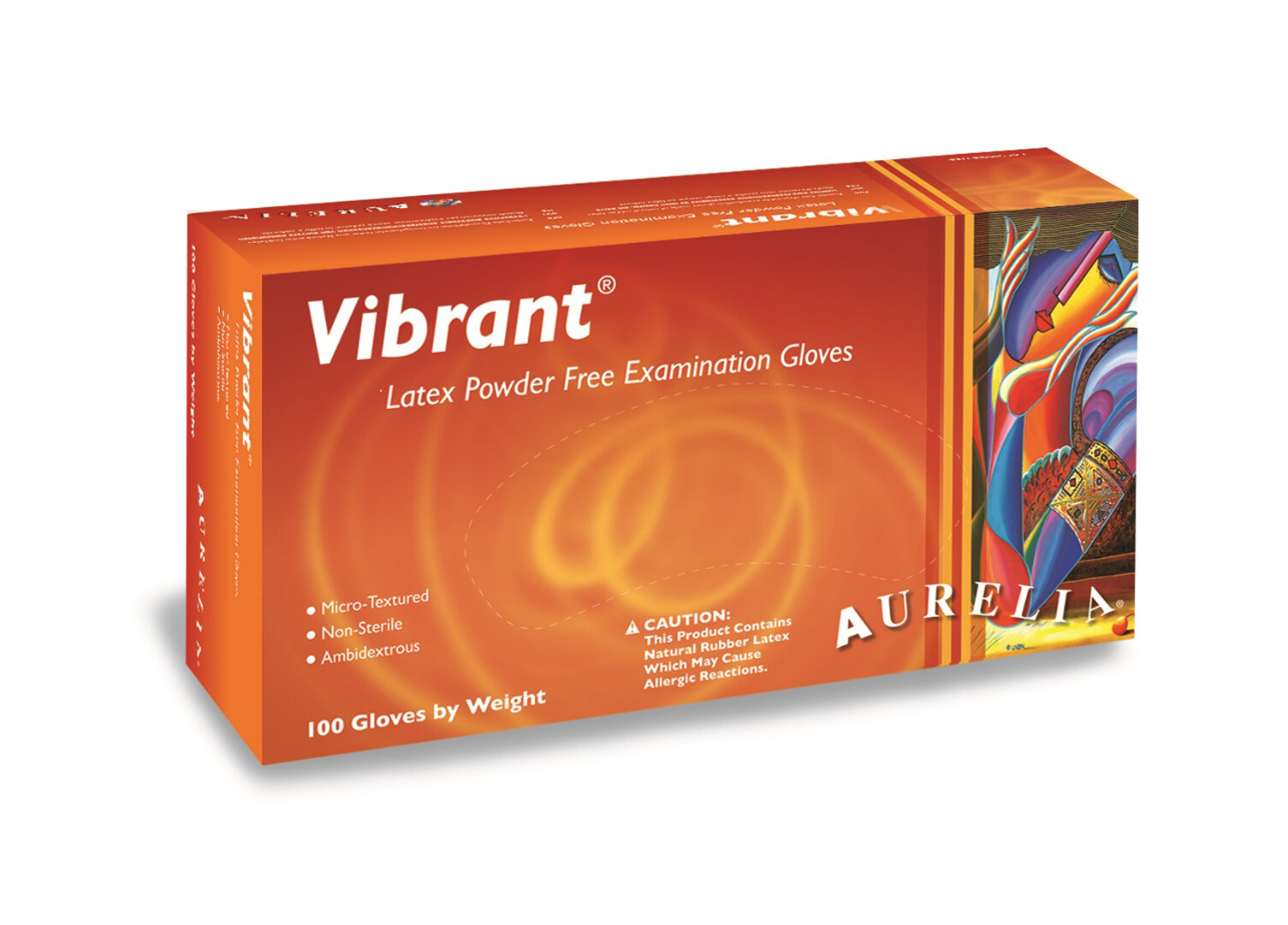 White Latex Exam Gloves, Aurelia Vibrant 5.5 mil – Powder Free, Disposable