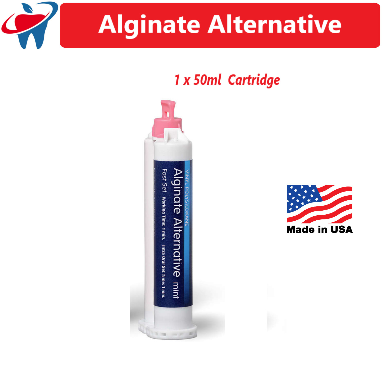 Dental Alginot Mark3 Alginate Substitute Alternative 4 or 8 x 50mL, Fast Set USA