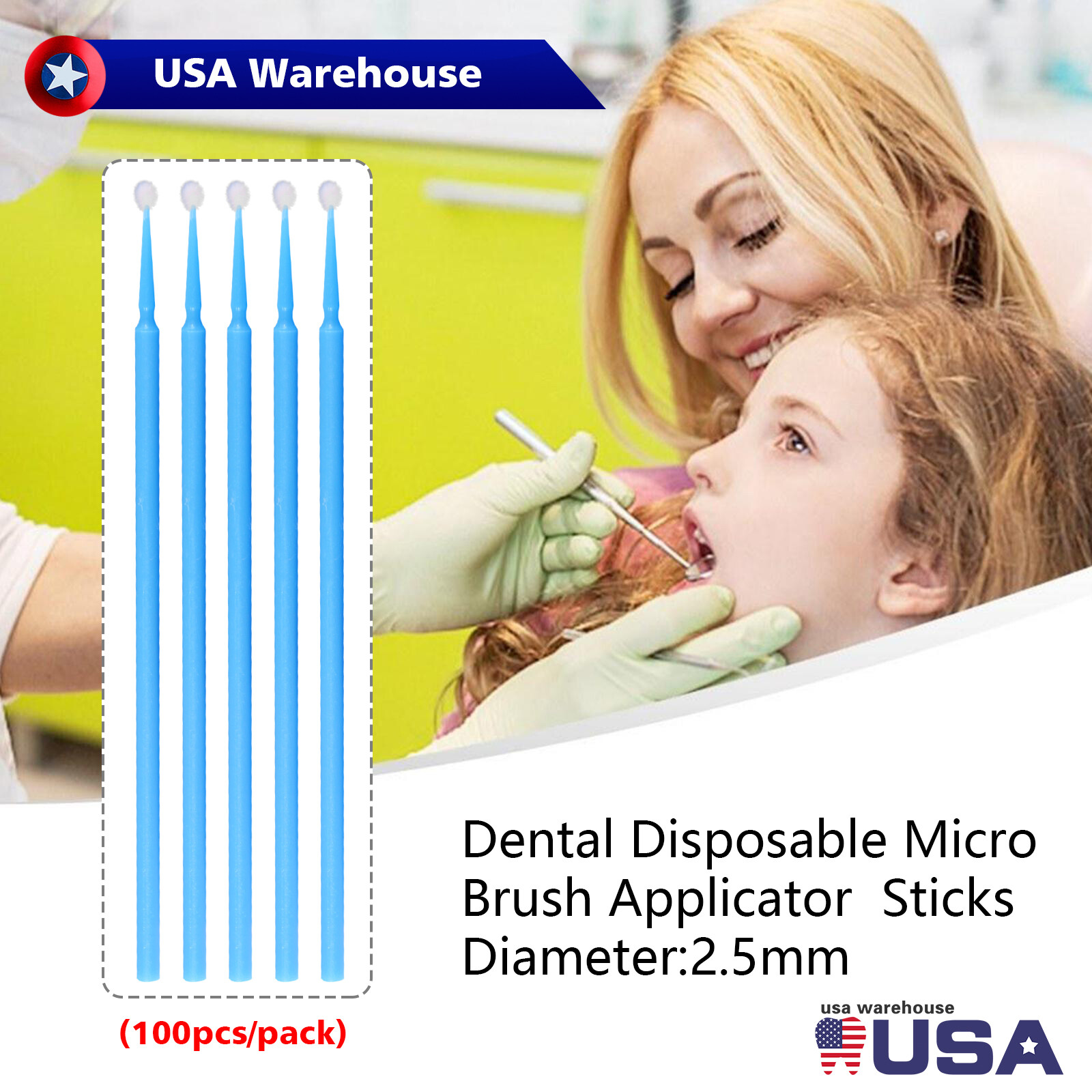 100-400pcs micro applicator micro brush Regular fine ultrafine dental beauty