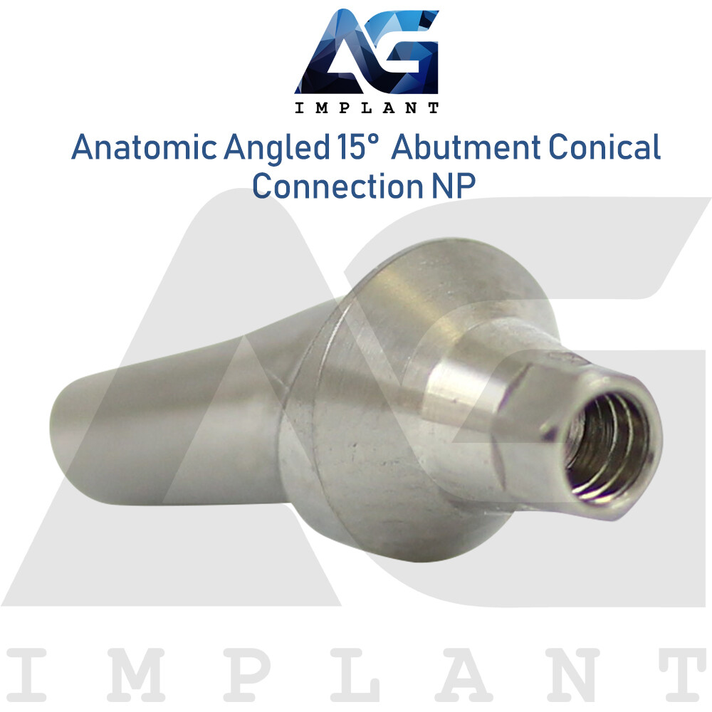 Titanium Anat0mic Angled Prosthetic 15° Narrow Platform NP Int Hex 2.25mm