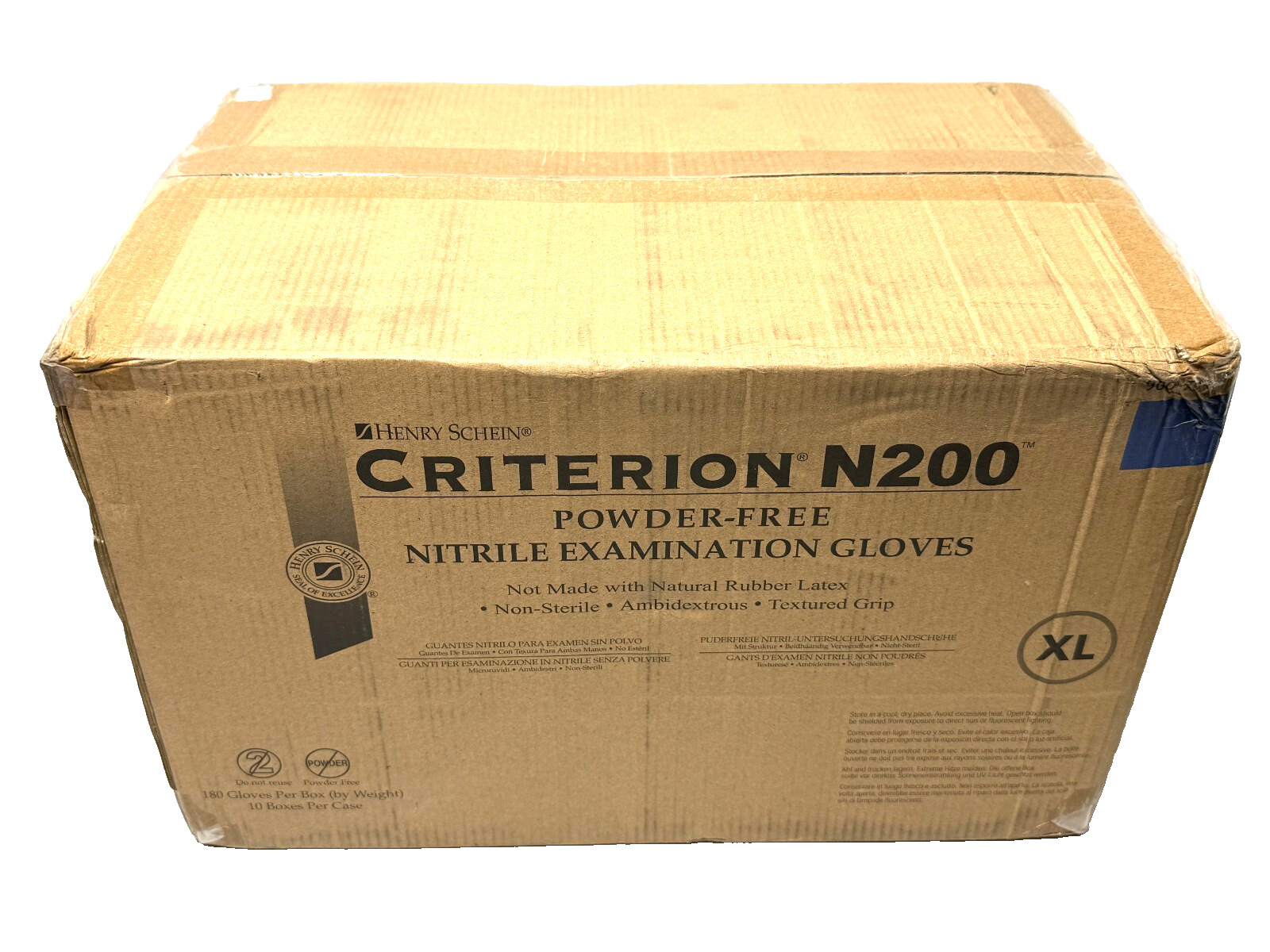 Henry Schein Criterion 9007441 N200 Nitrile Exam Gloves – XL 1000 Count