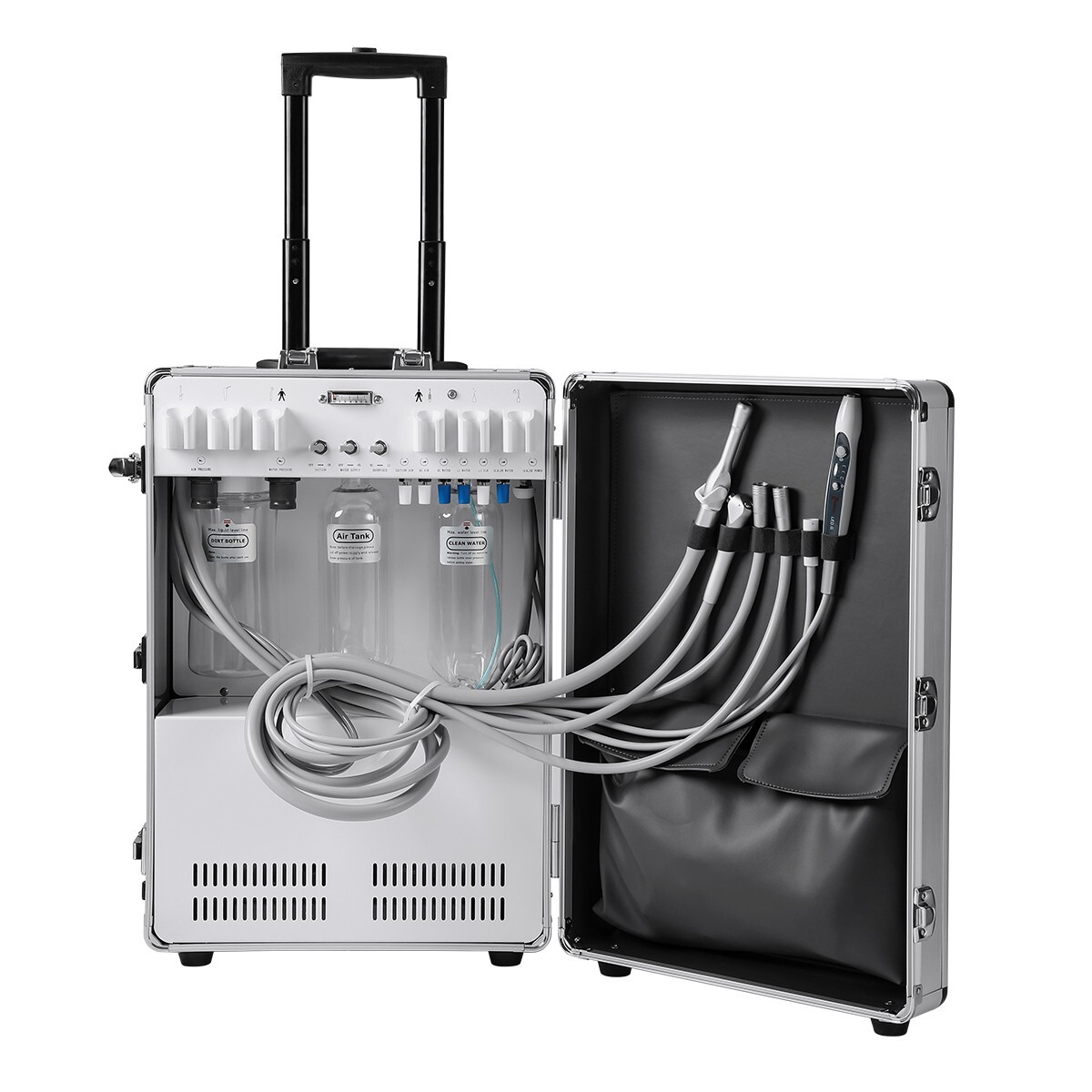 FDA Portable Dental Mobile Delivery Unit With Air Compressor Strong Suction 4H