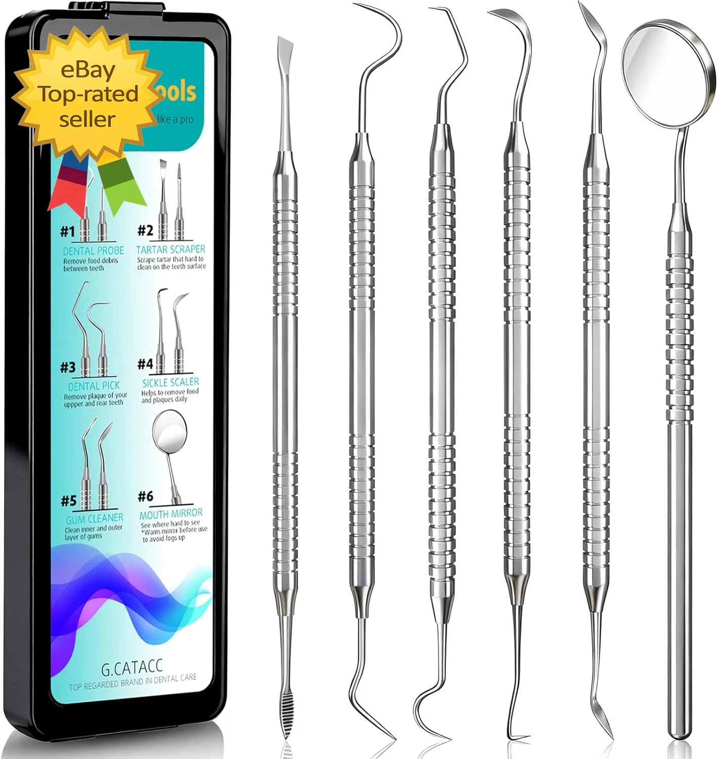 Dental Tools Dental Pick for Teeth Cleaning Stainless Steel Hygiene Kit