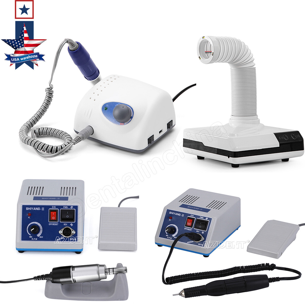 Dental Lab Marathon Electric Micromotor Polishing Unit / Dust Collector Machine