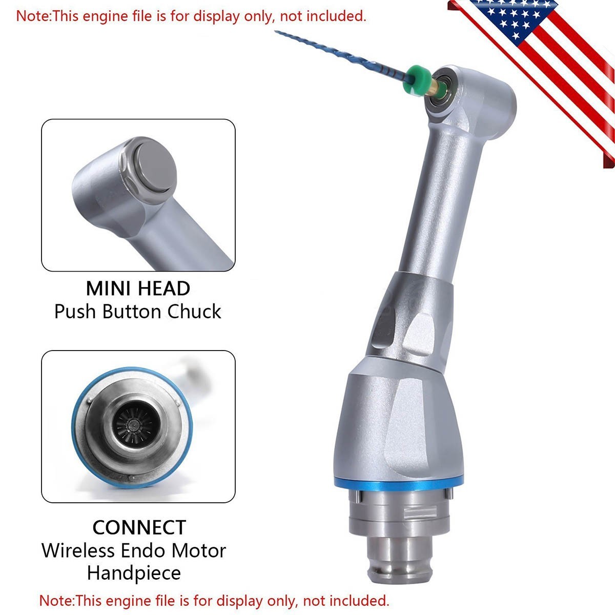 1:1 Dental Reduction Contra Angle Handpiece Head Fit NSK Endo MOTOR