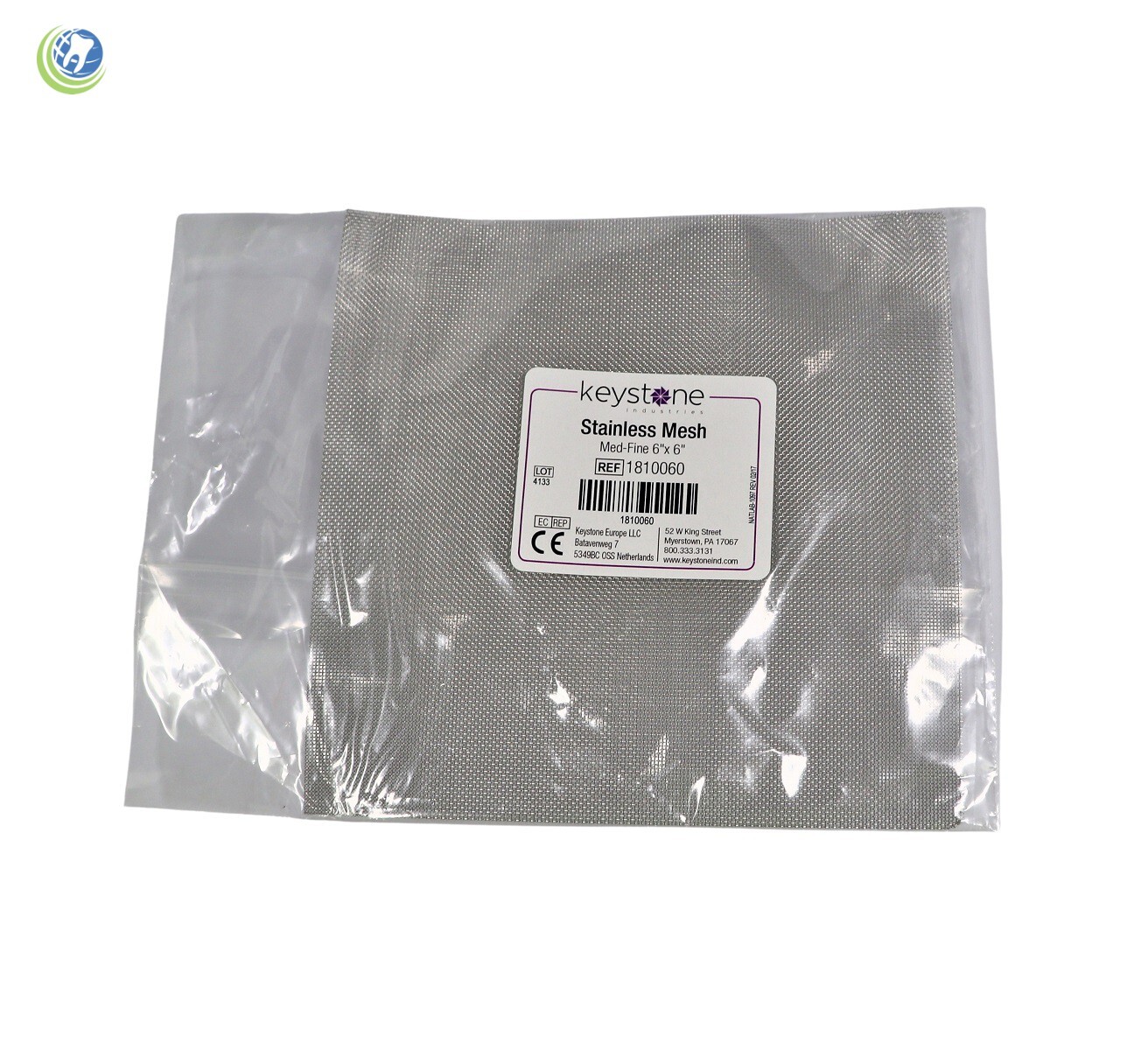 DENTAL LABORATORY STAINLESS MESH 6” X 6” TO REINFORCE REPAIR RETAINERS DENTURES
