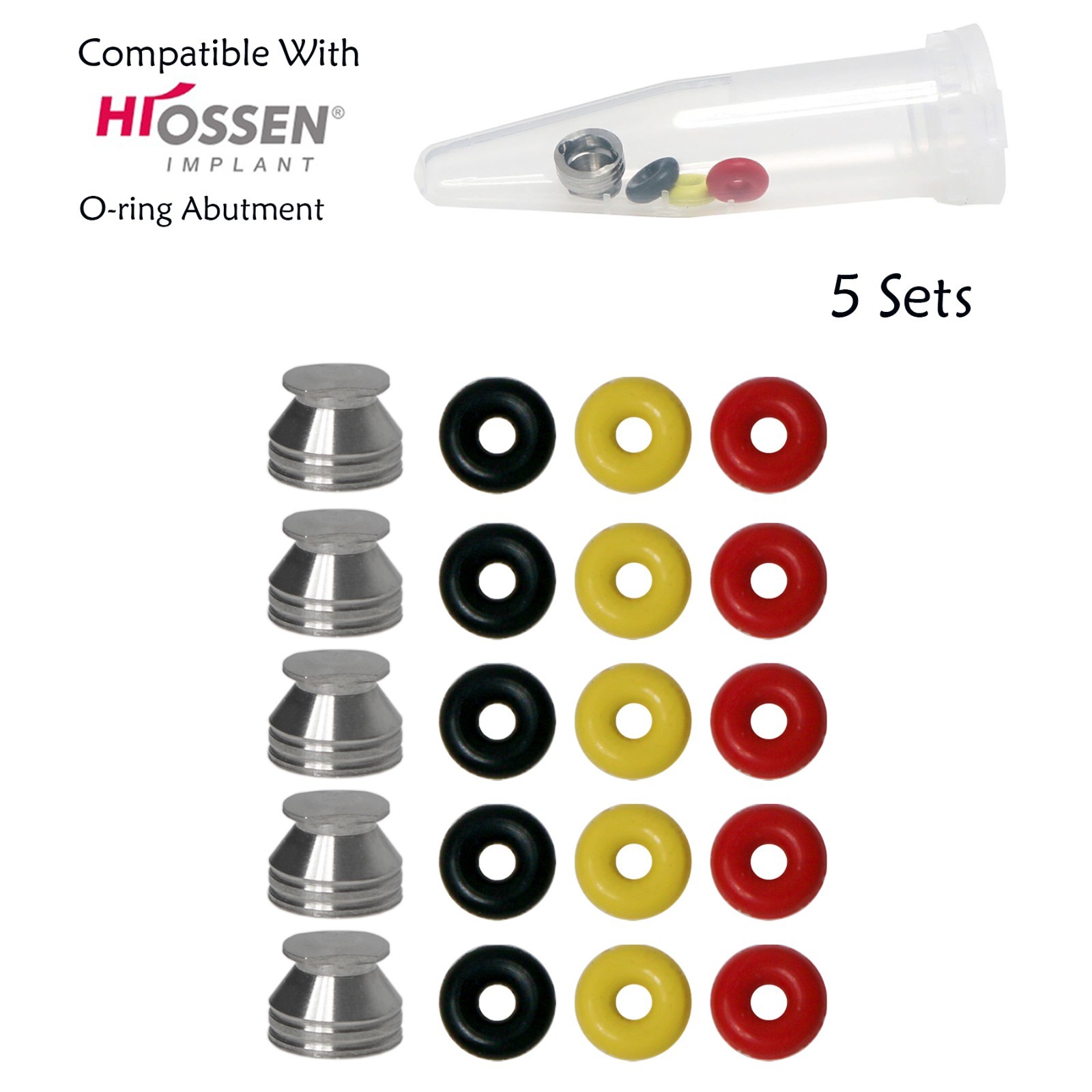 US Dental O-ring Retainer Caps Kit For Implant Osstem Ball Attachment Abutments