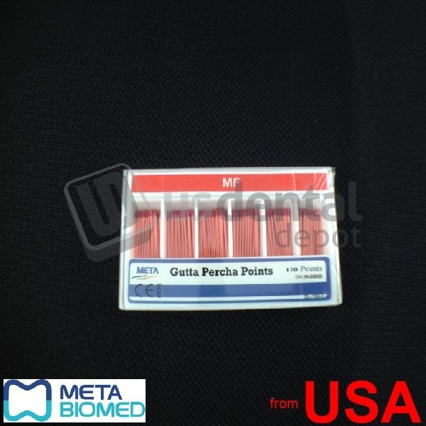 META Gutta Percha Points Color Coded Spill Proof #MF ( medium-Fine ) – 1 107614
