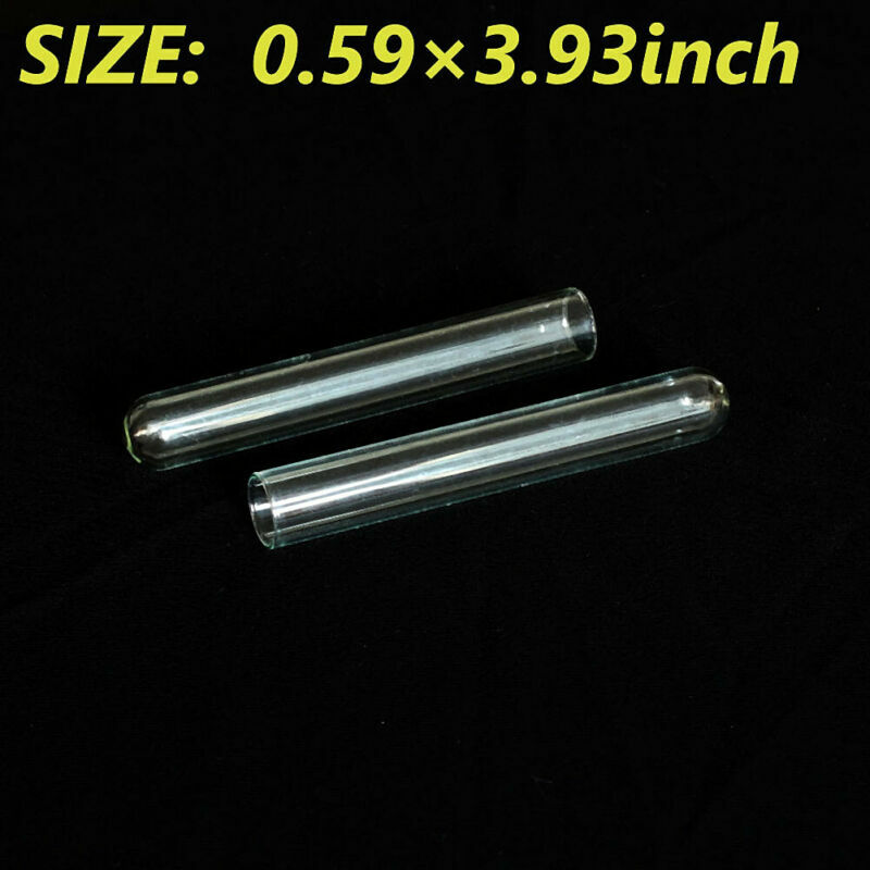 10Pcs 15x100mm Lab Chemistry Borosilicate Glass Culture/Test Tubes