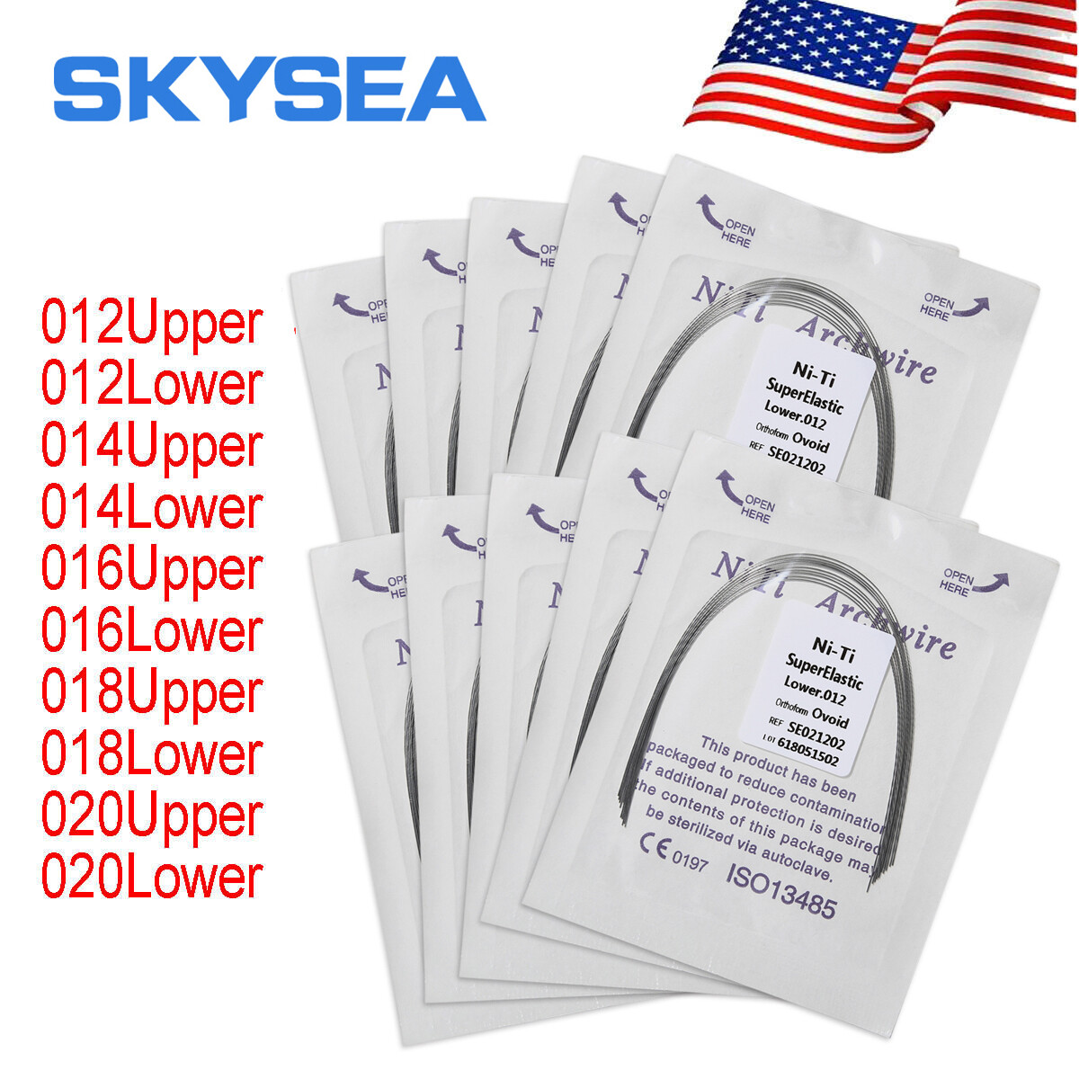 Dental Super Elastic Niti Round Arch Wires Arch Wire for Bracket Braces USA