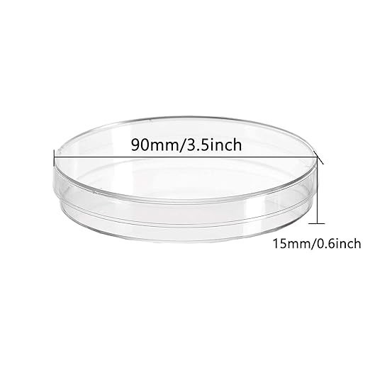 30 Pack Sterile Plastic Petri Dishes with Lids
