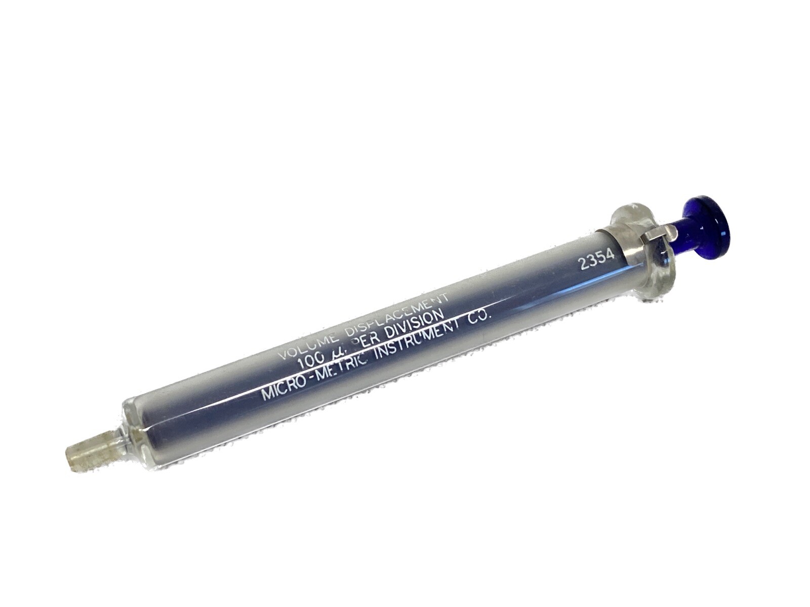 Micro-Metric 100uL Reusable Glass Syringe with Glass Slip Tip Blue Plunger