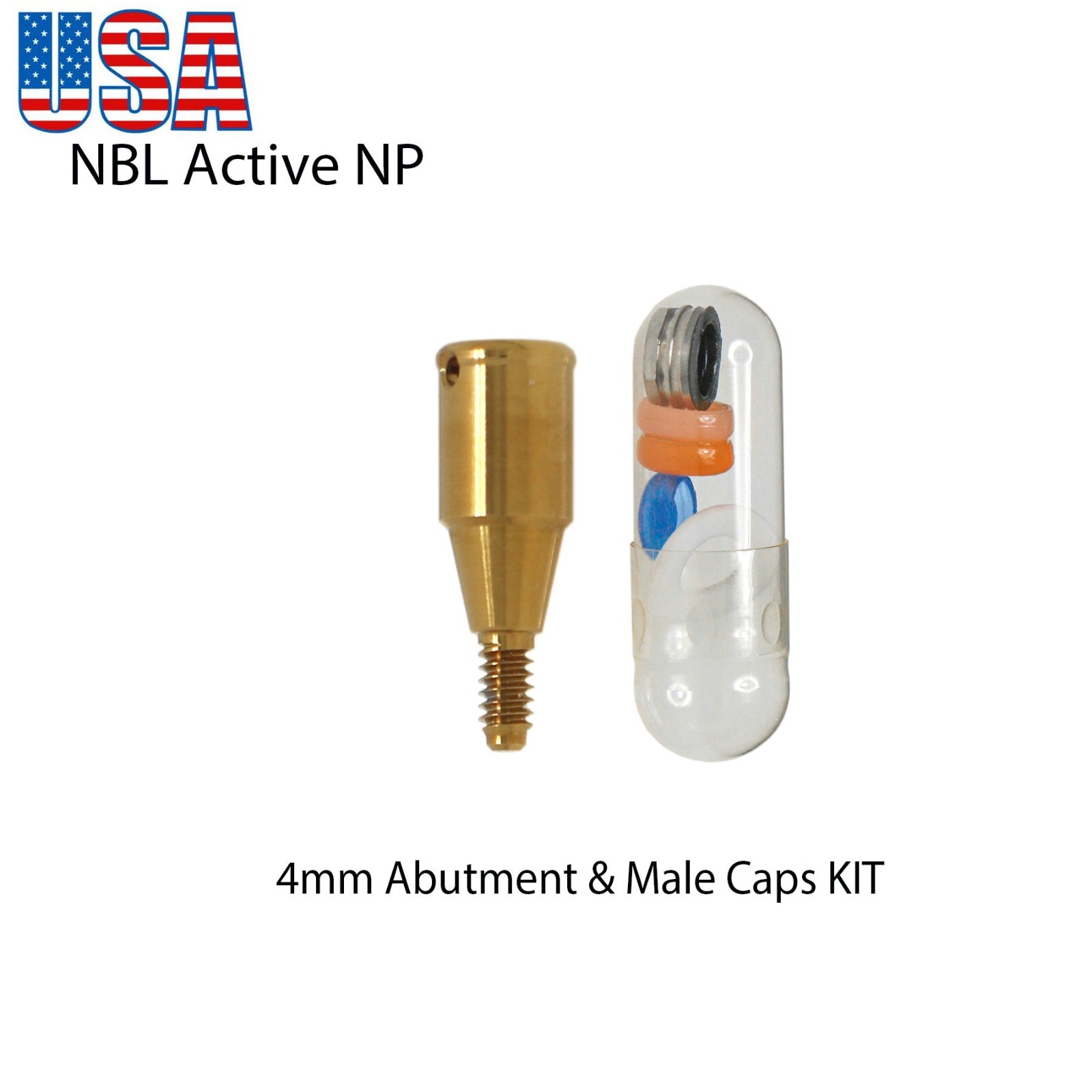 US Locator Abutments fits NOBEL Biocare Nobel Active Conical NP/RP GH=1.0-5.0mm