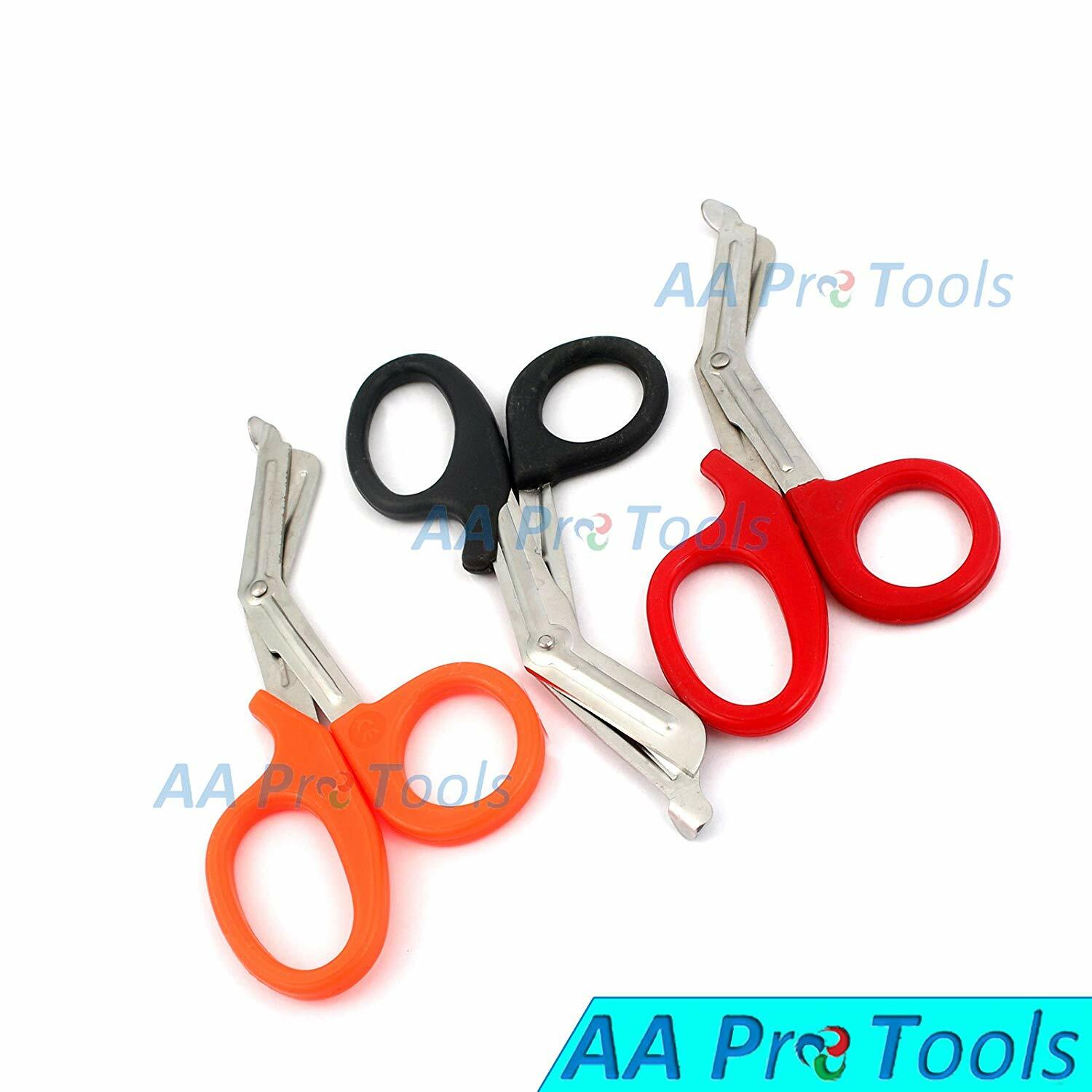 5.5″ (Orange, Black, Red) 3 Pcs Paramedic Utility Bandage Trauma EMT EMS Shears