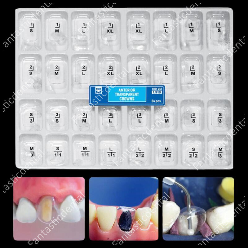 Dental Transparent Crown Anterior 64 Pcs Matrix Tor VM 1.910