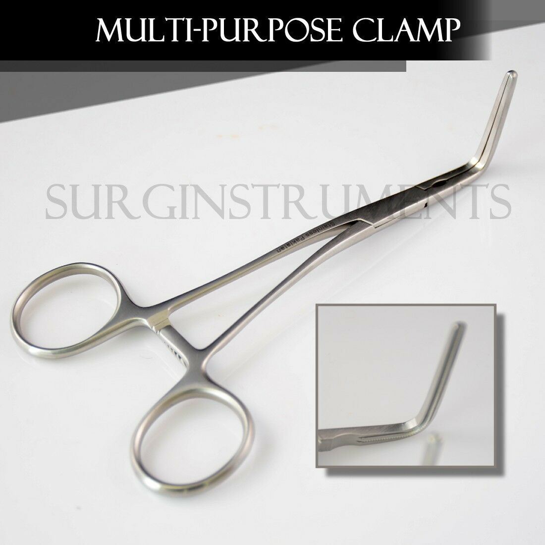 DeBAKEY Pediatric Multi-Purpose Clamp Forcep 90 Degree Angle 6 1/2″ German Grade