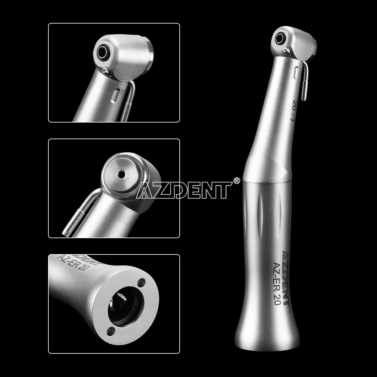 AZDENT Dental Implant Contra Angle 20:1 Push Button Low Speed Implant Handpiece