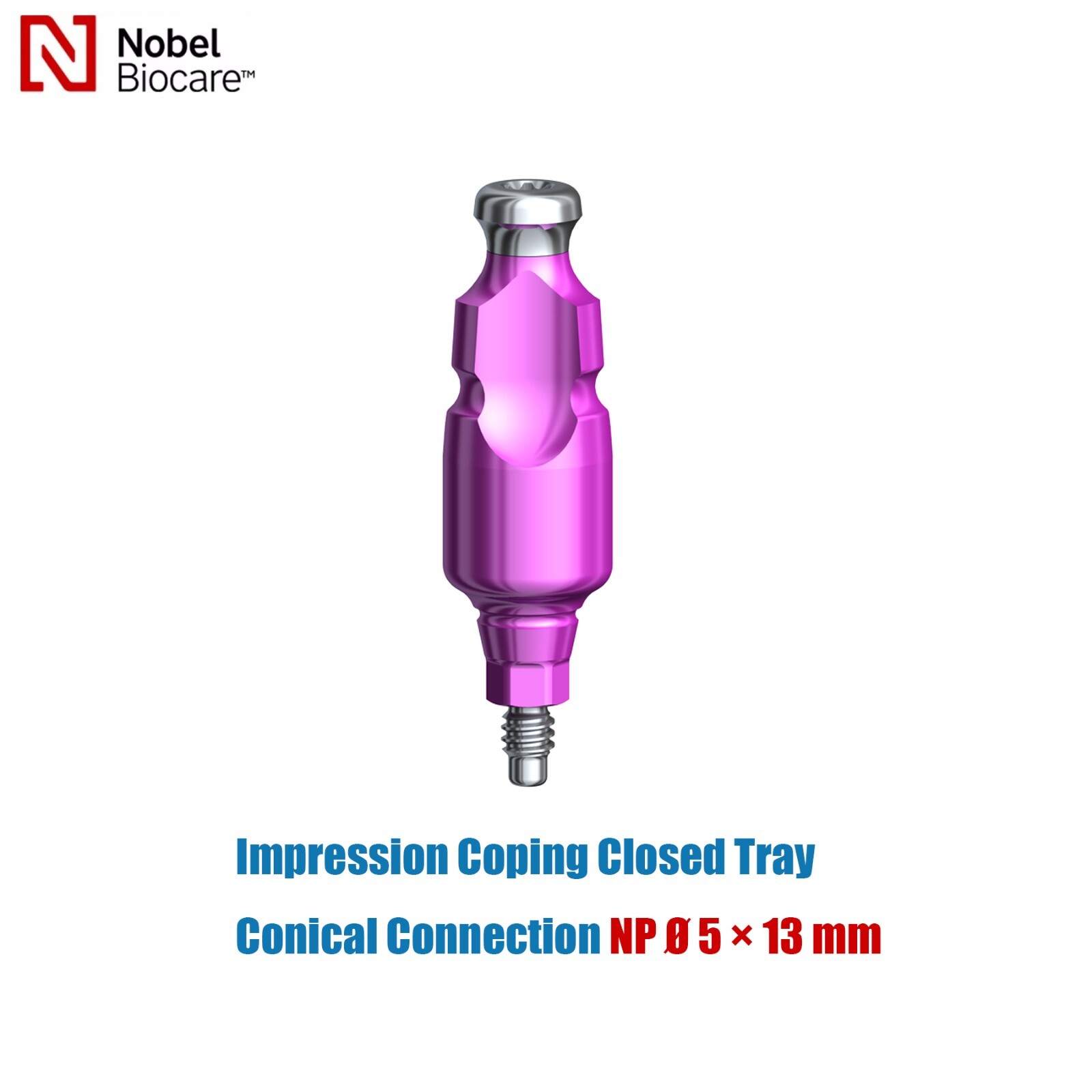 Nobel Active Impression Coping Open/Closed Tray Narrow Platform NP Ø3.6/5.0mm