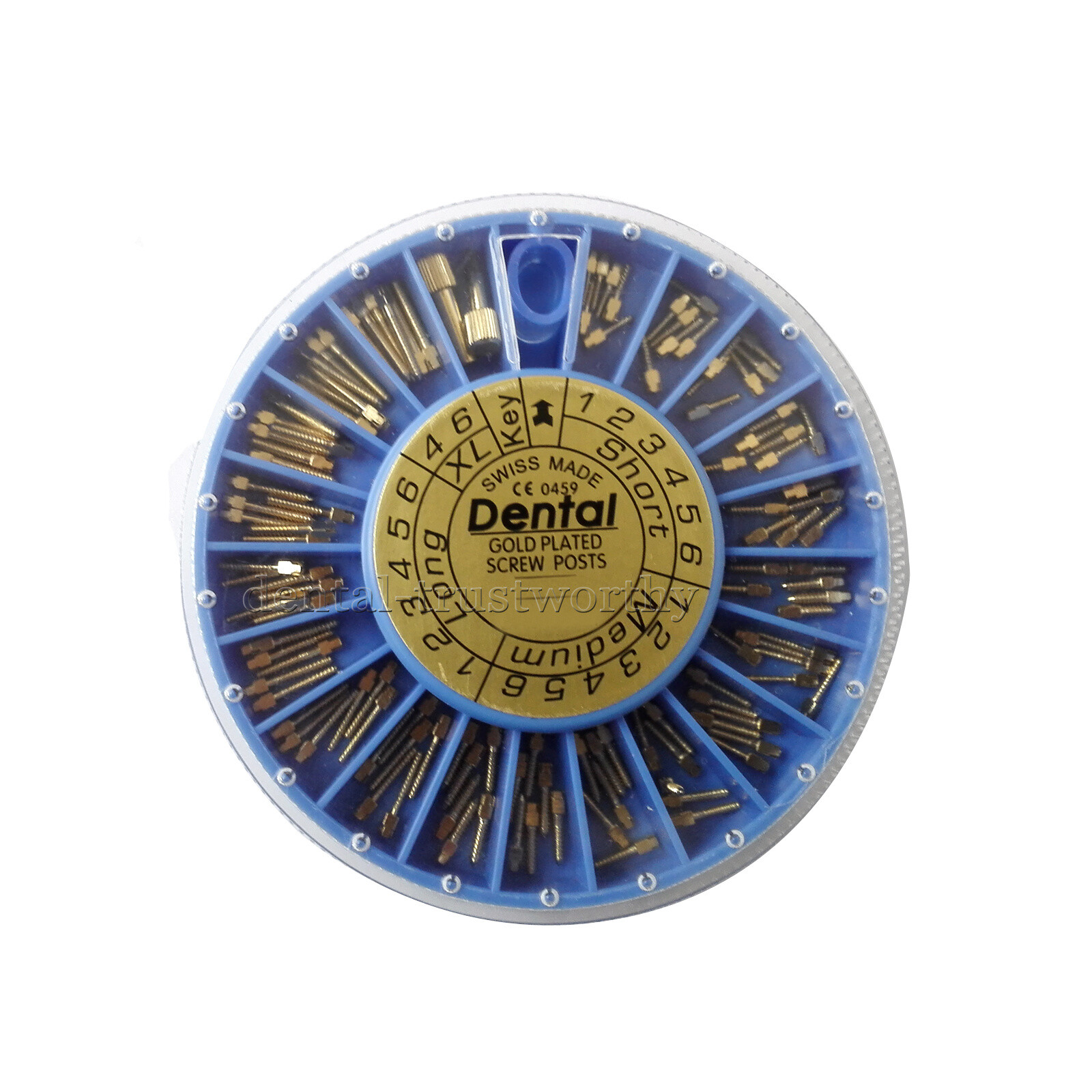 Dental Endodontic Screw Posts Kit SST/24K Gold Plated/Pure Titanium Nordin Type
