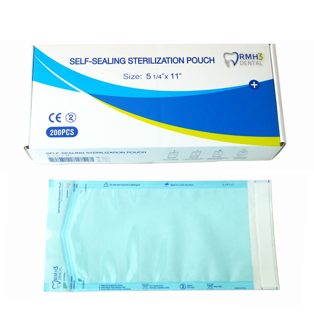 RMH3 Dental 5.25″ x 11″ Self-Sealing Sterilization Pouch 200/Box