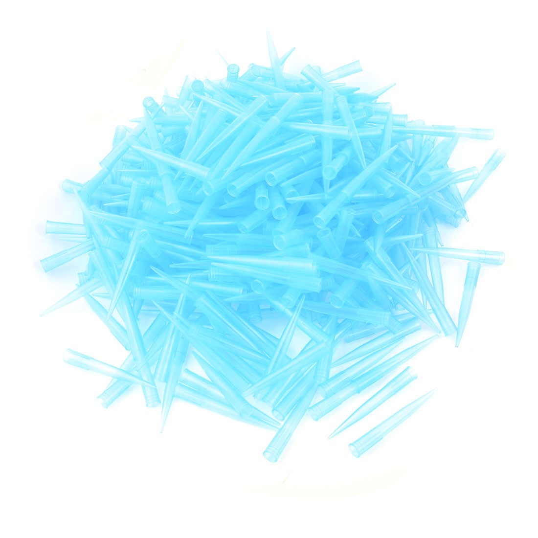 500Pcs Laboratory Clear Blue Plastic Fine Tip Pipette Tips 1000ul 1ml