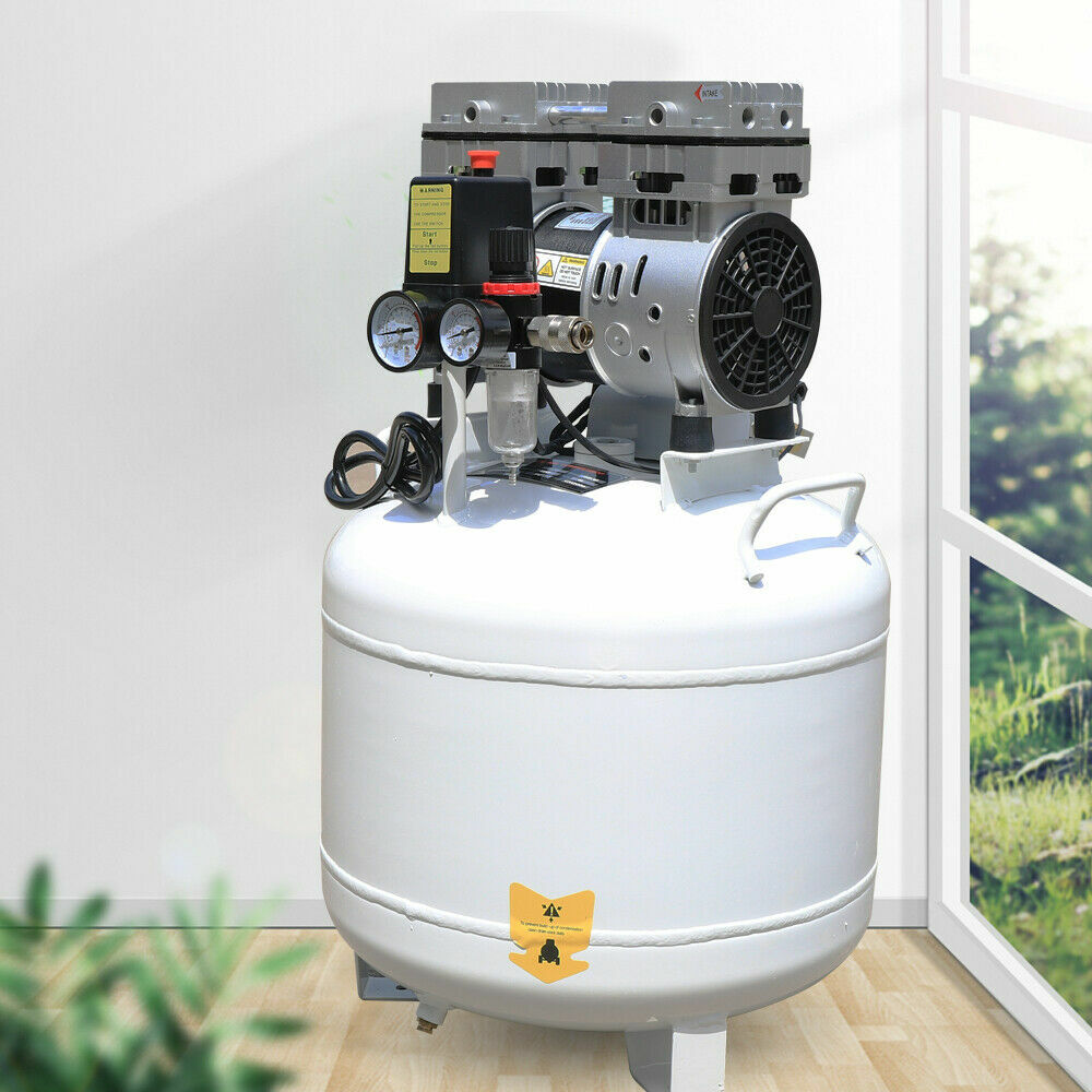 115PSI 40L Dental Medical Air Compressor Silent Air Compressor Oilless 750W NEW