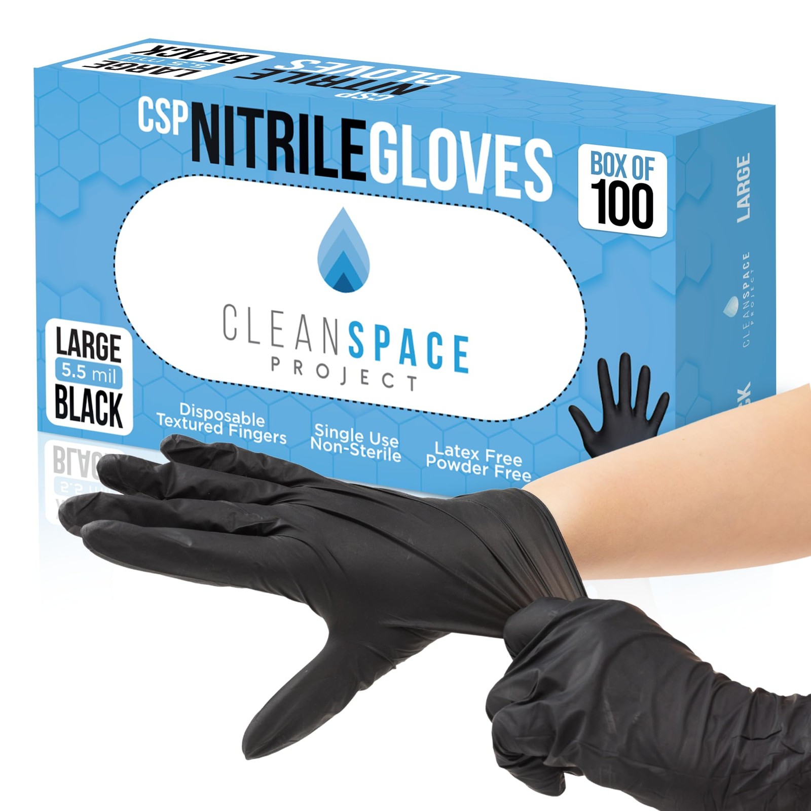Black Nitrile Gloves Disposable, of 100-5.5 Mil, Non Latex & – For Cooking Pr…