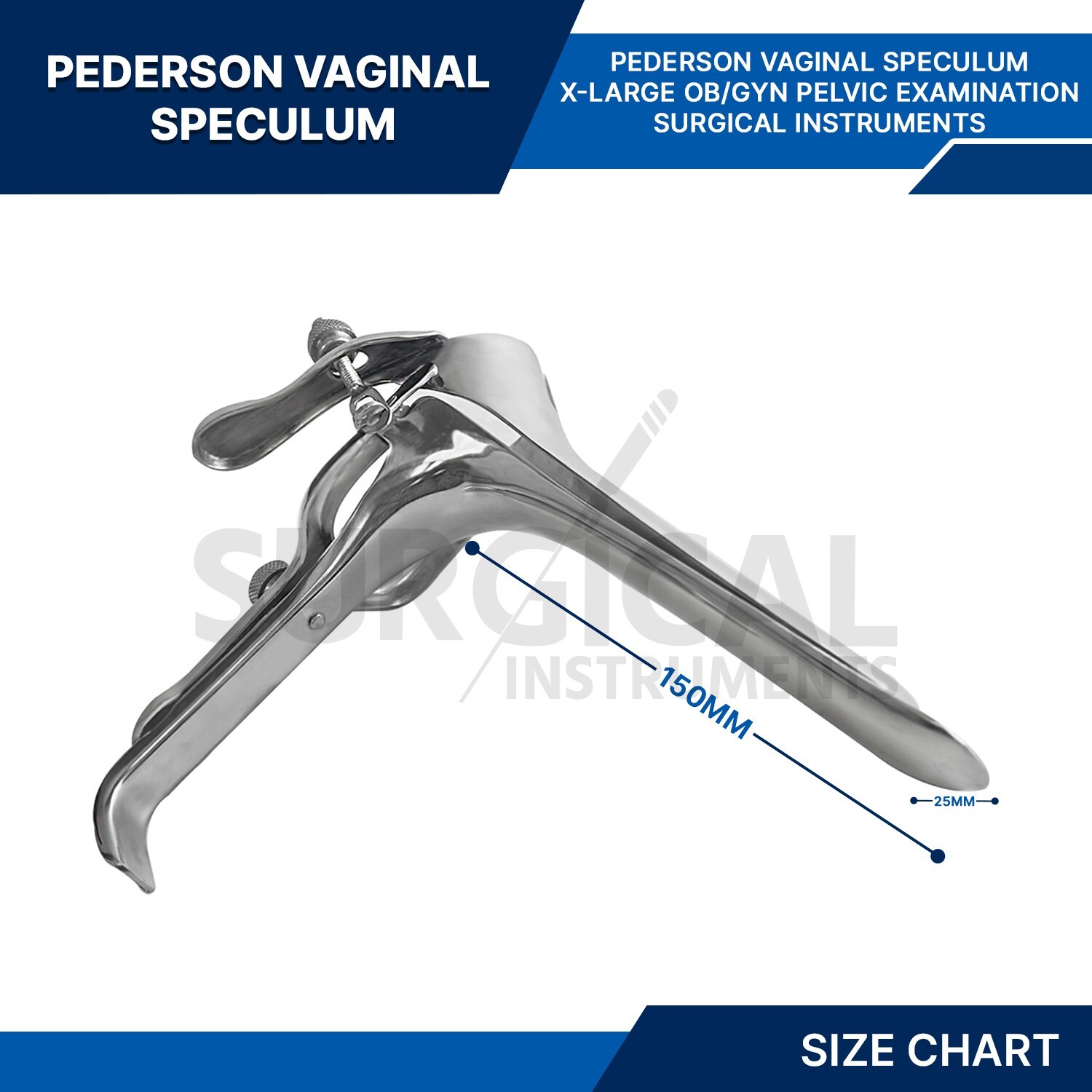 Extra Large Pederson Vaginal Speculum Surgical Medical Instruments German Grade