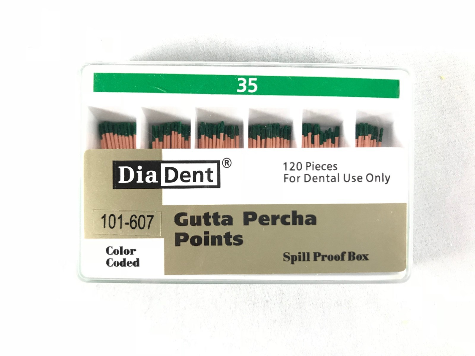 DIADENT Gutta Percha Points Endodontics (240 Pieces) All sizes Spill Proof 2 Box