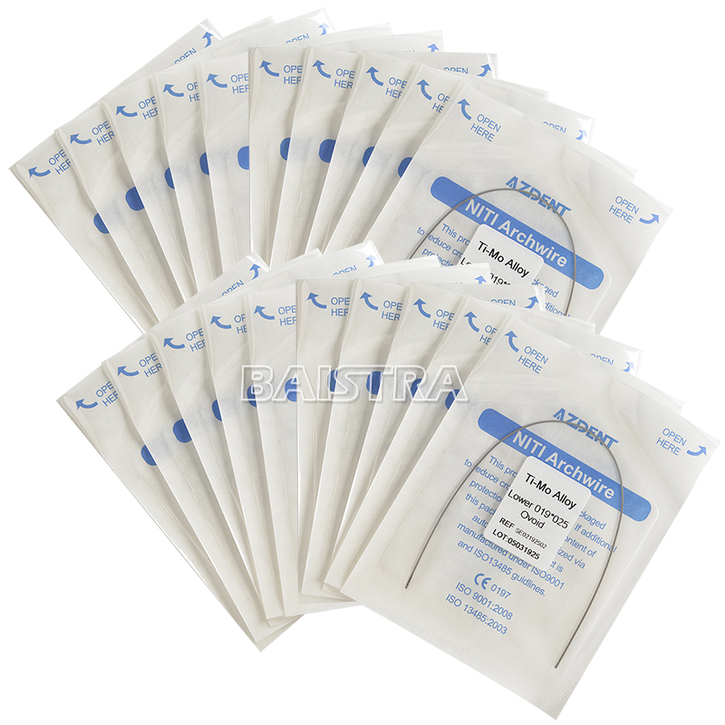 10packs AZDENT Dental Orthodontic TMA Beta Ti-Mo Alloy Rectangular Arch Wires