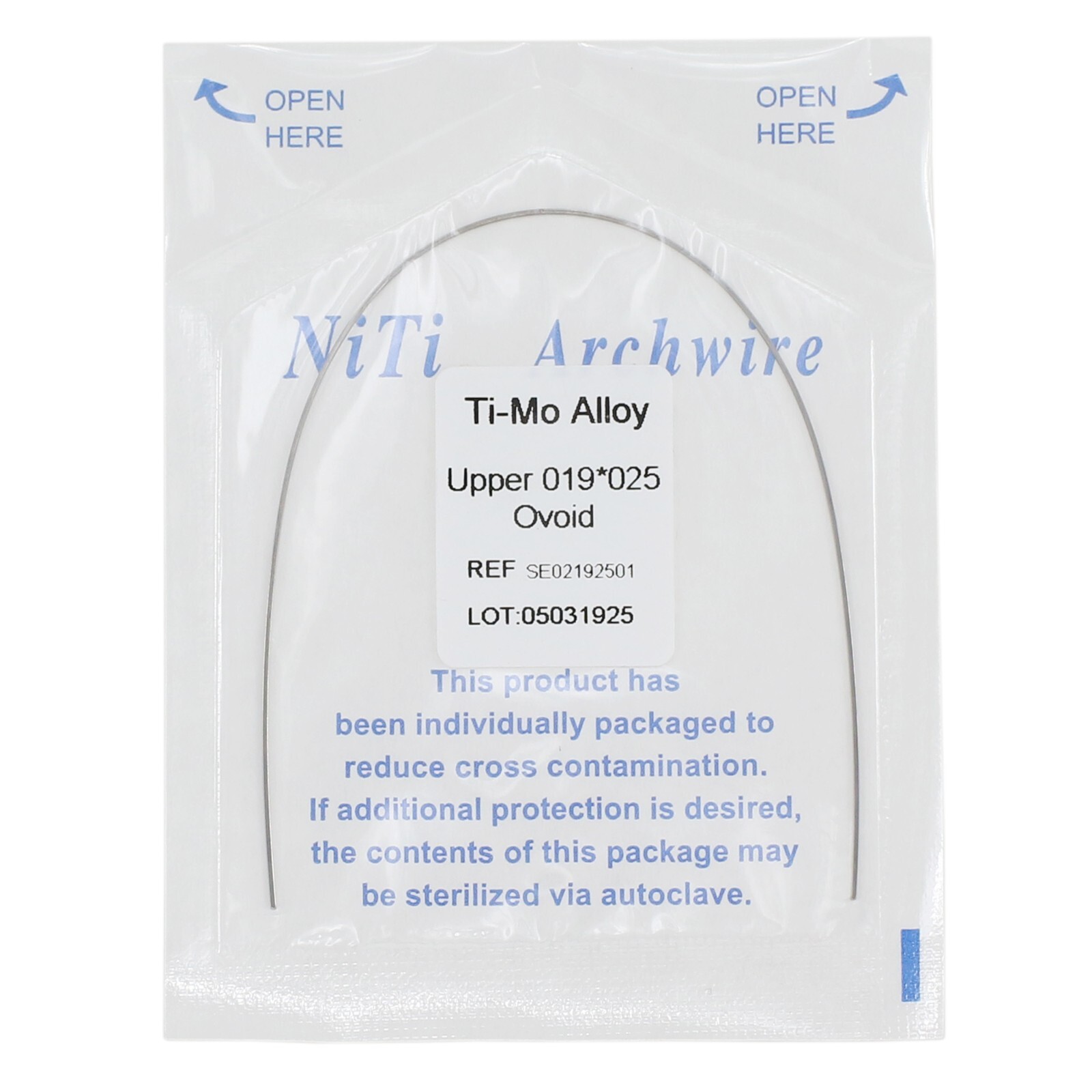 Dental Orthodontic Ti-Mo Alloy Arch Wire Rectangular Ovoid Upper Lower 1622 1725