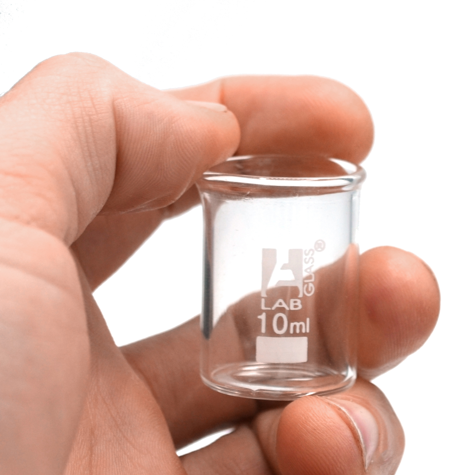 Eisco Labs Beaker – 10mL, Borosilicate Glass, Low form – Pack of 12