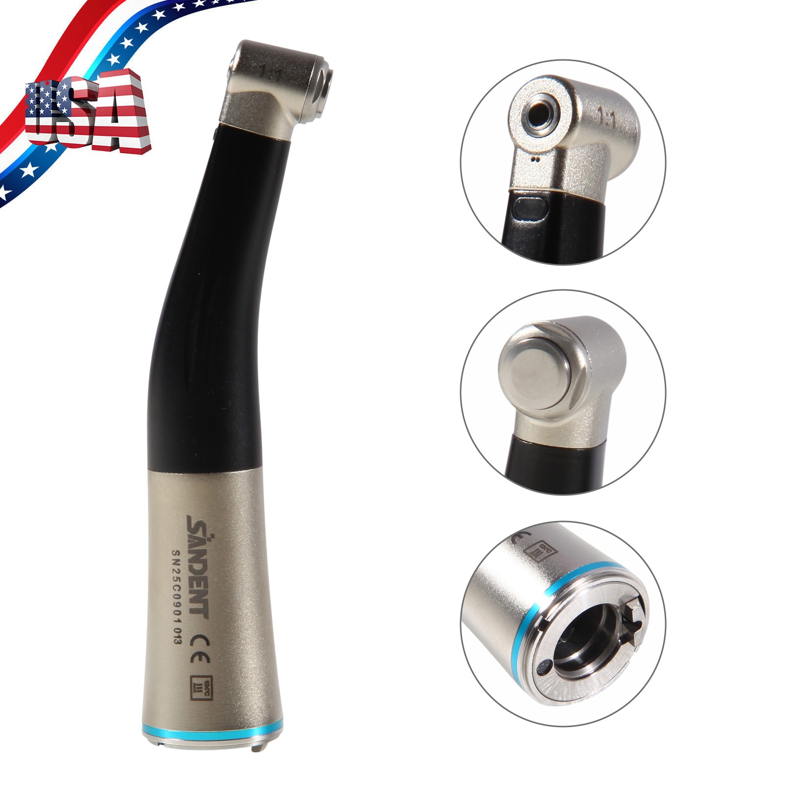Dental Brushless LED Electric Motor with Water Tank/1:5/1:1 LED Handpiece OR