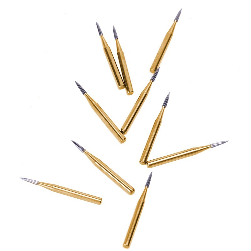AZDENT 10 Pcs Dental Carbide Trimming & Finishing Burs FG/7406/7408/7901/7902