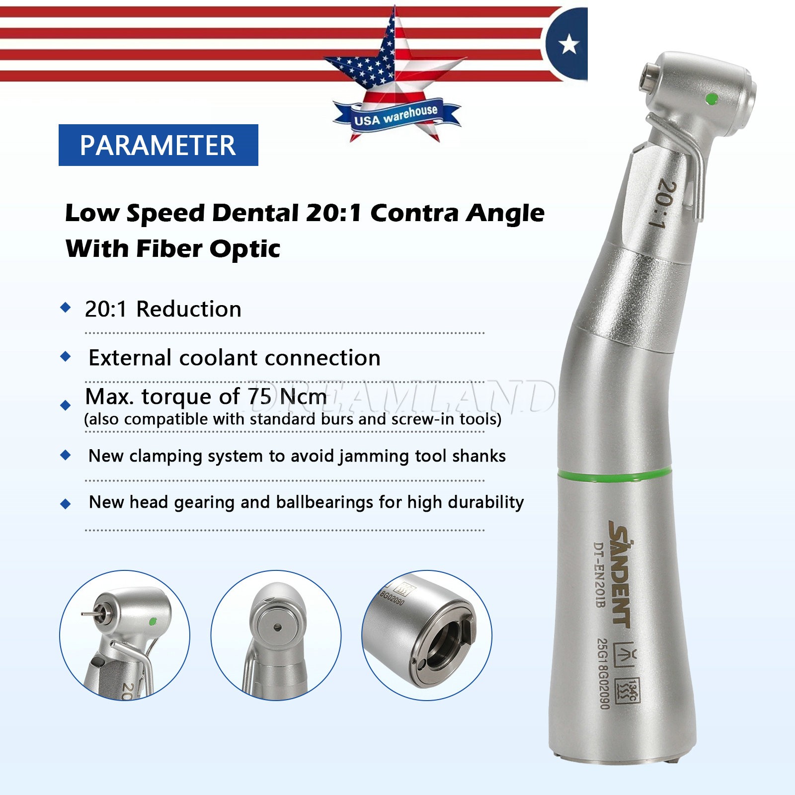 S201XL,Surgical 20:1,BRAND NEW ,1 YEAR WARRANTY, Dental Contra Angle Handpiece