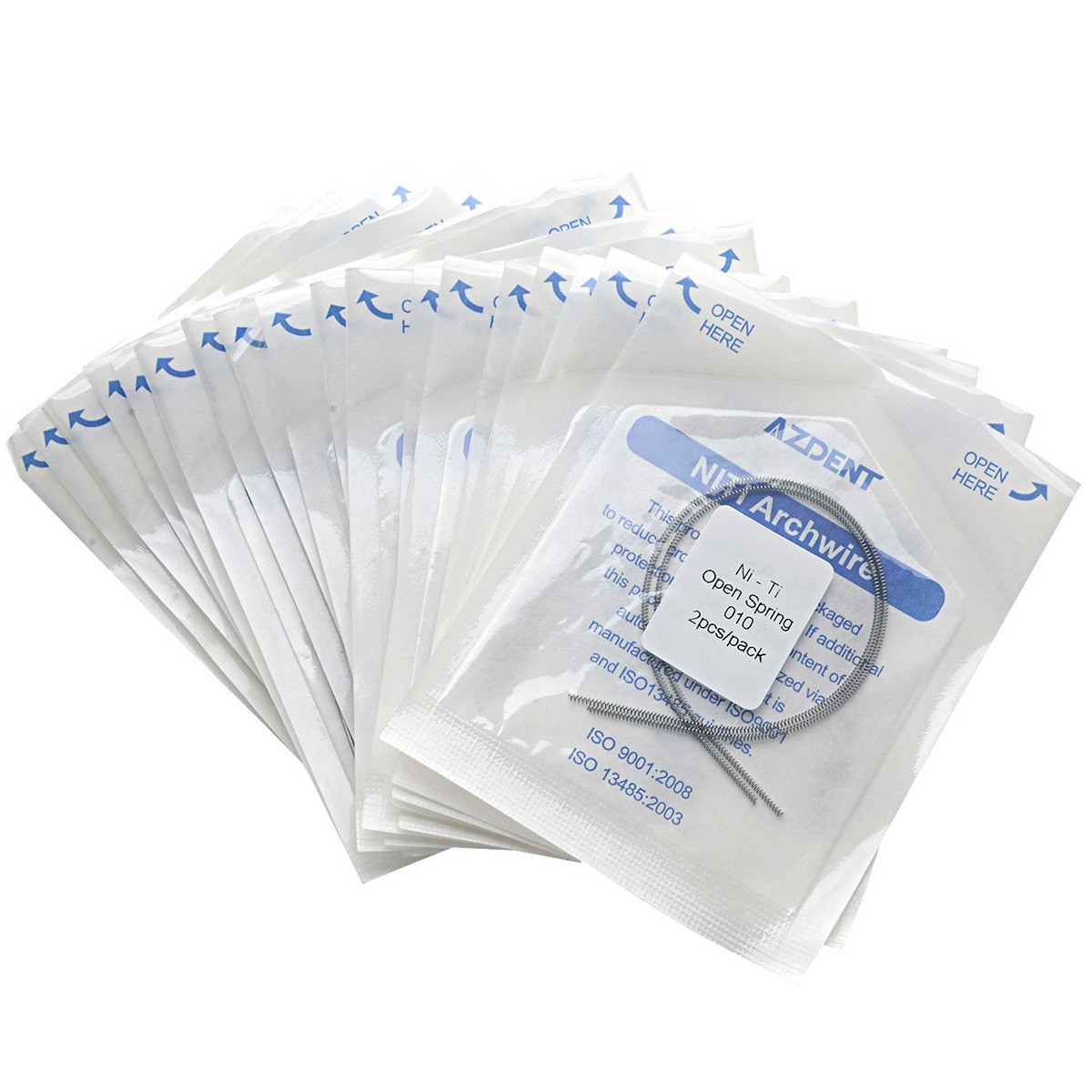 AZDENT 1 Bag Dental Orthodontic Niti Open Coil Spring Niti Alloy 0.008″-0.014″