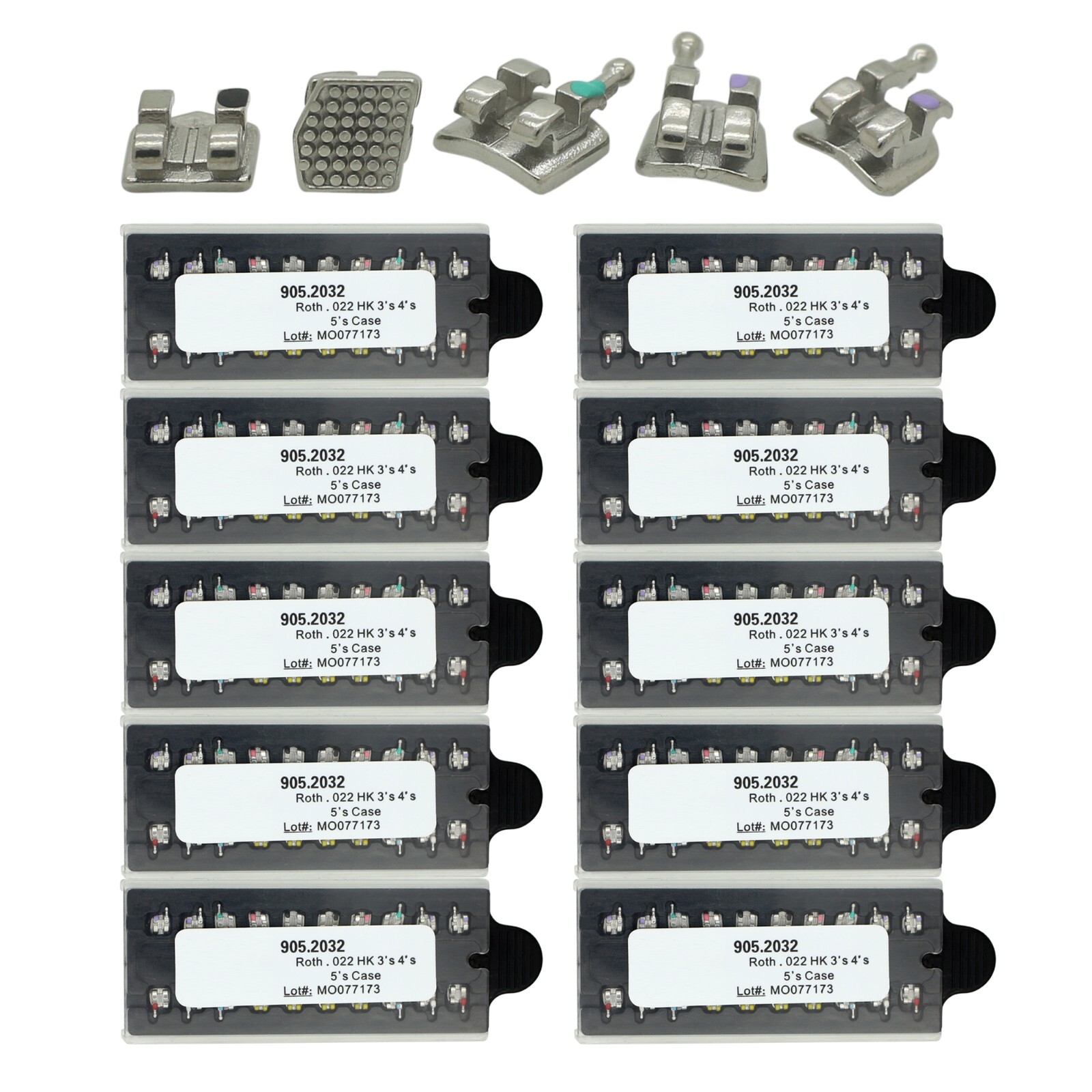 US Dental Brackets Orthodontic Metal Braces MIM Mini Roth MBT Slot 022 345 Hooks