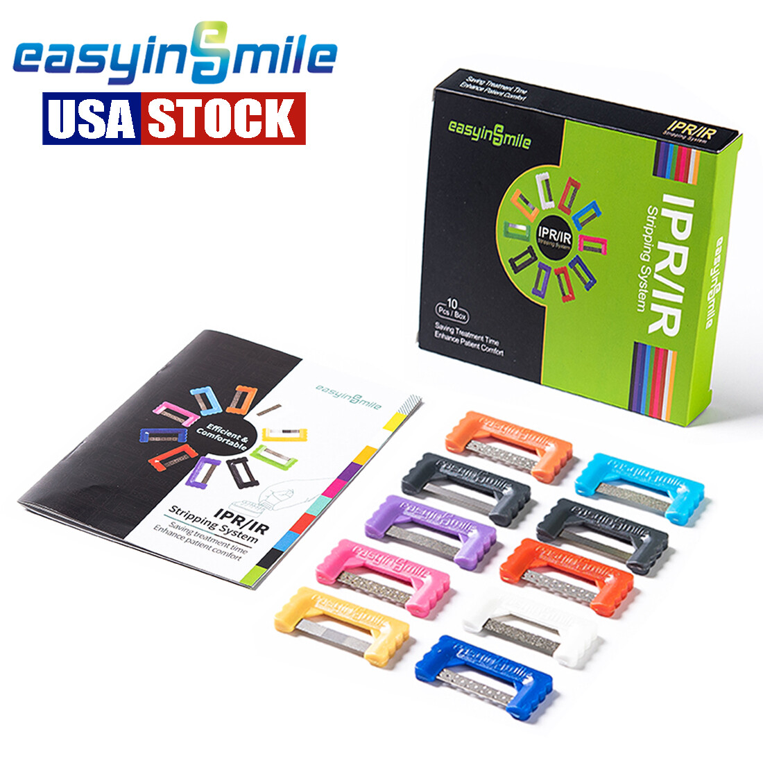EASYINSMILE 1kit Orthodontic Interproximal Reduction Dental IPR Strip Autoclave