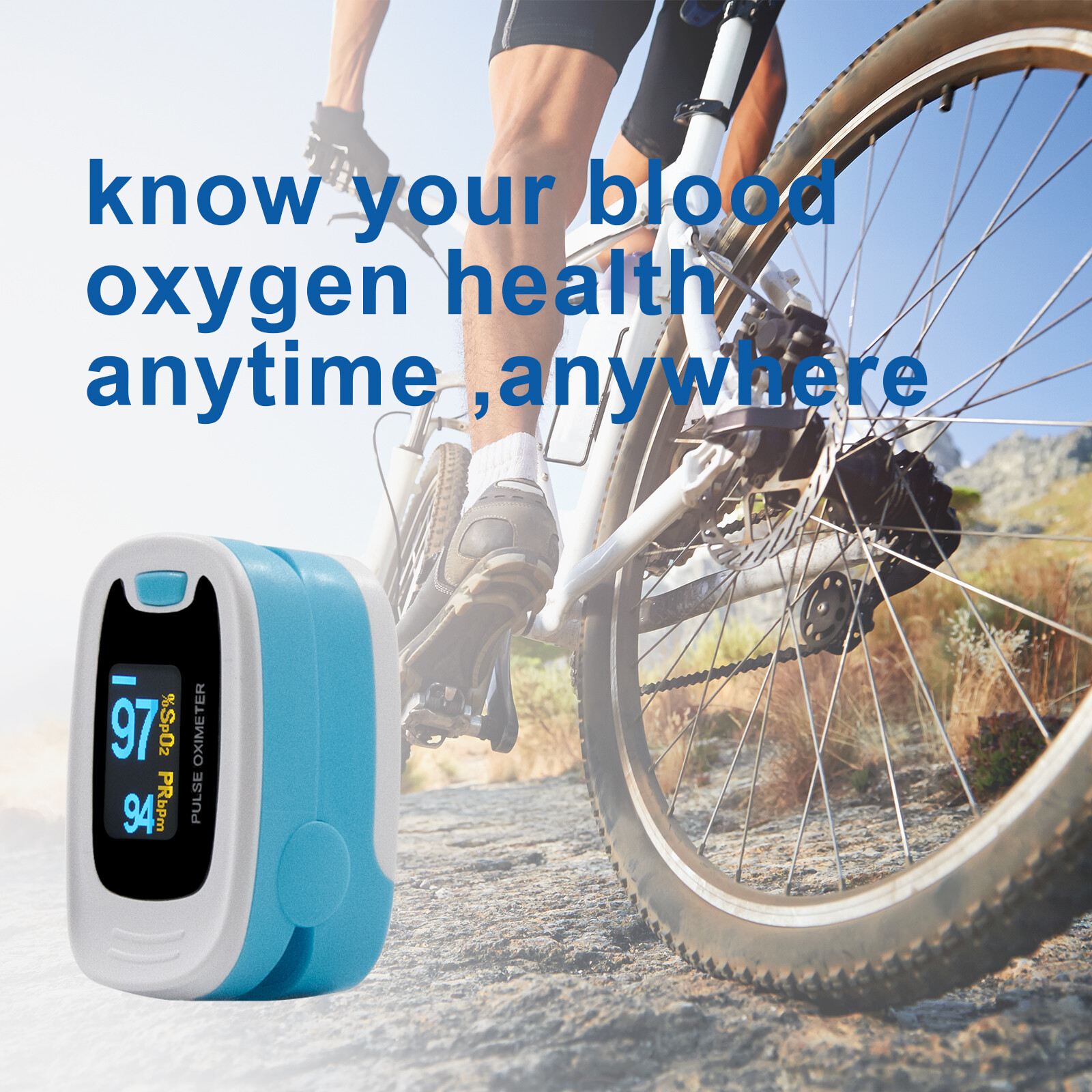 FDA USA Fingertip Blood Oxygen Meter SPO2 OLED Pulse Heart Rate Monitor,Pouch