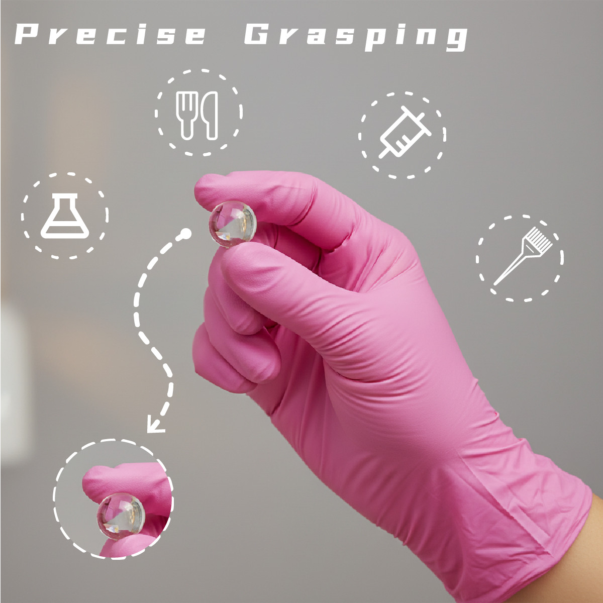 100 Pcs 3 Mil Nitrile Gloves Disposable Food Prep Cooking Latex Free Size M