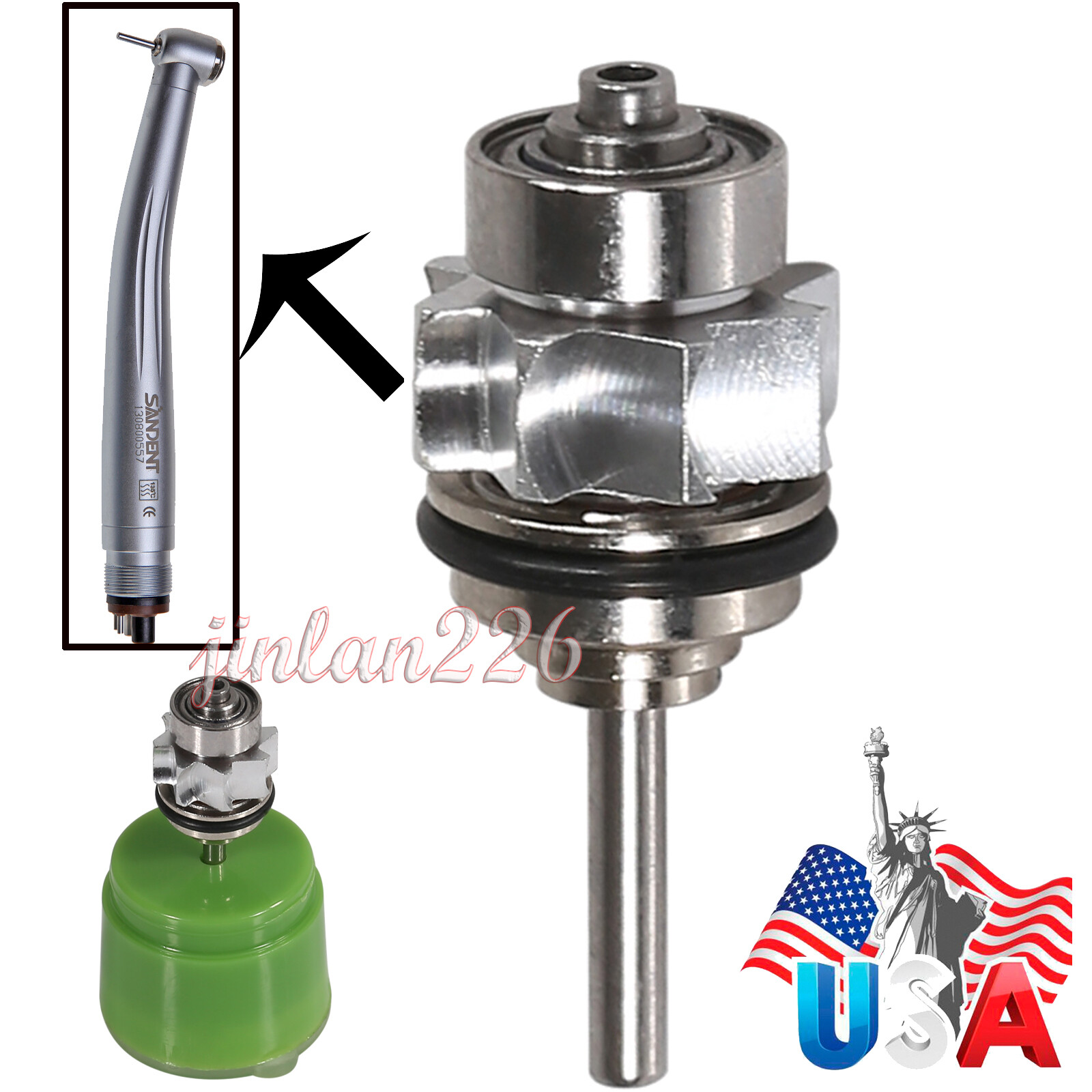 Dental Turbine Replace Cartridge for NSK PANA MAX High Speed Handpiece SANDENT