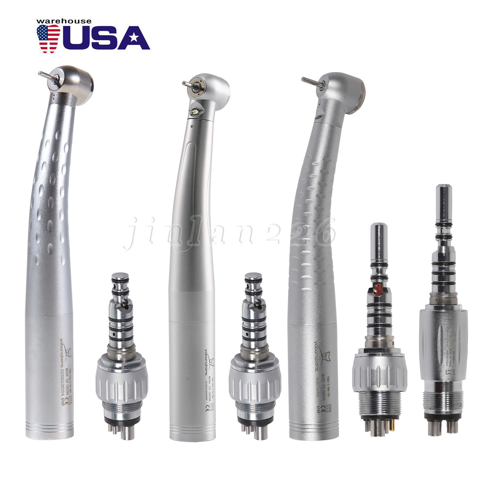 KAVO Style Dental Fiber Optic LED High Speed Handpiece / Quick Coupler 4/6 Holes