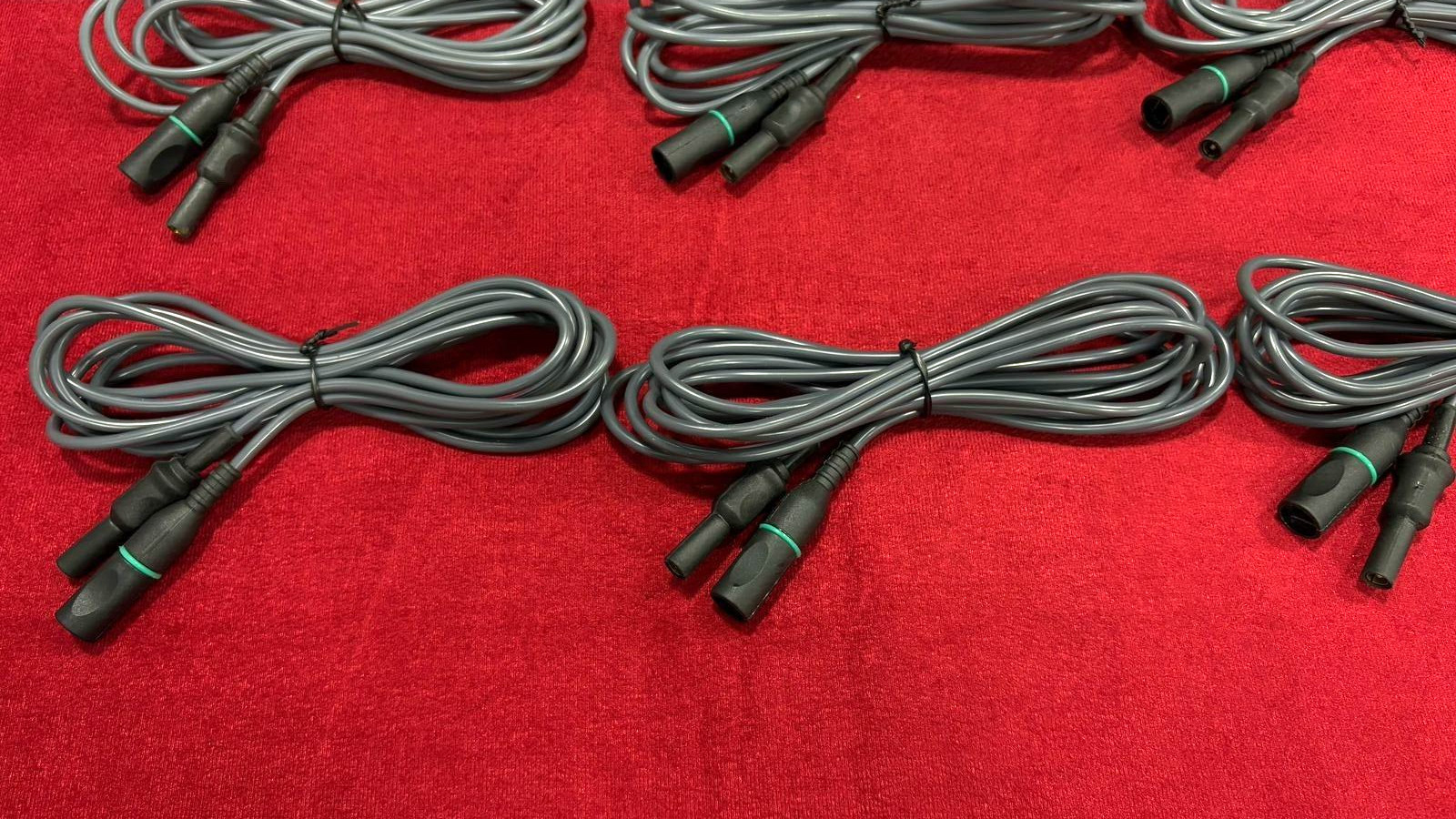 Laparoscopic Bipolar Cable Cord 4mm Silicon Material Best Quality Reusable-6pc