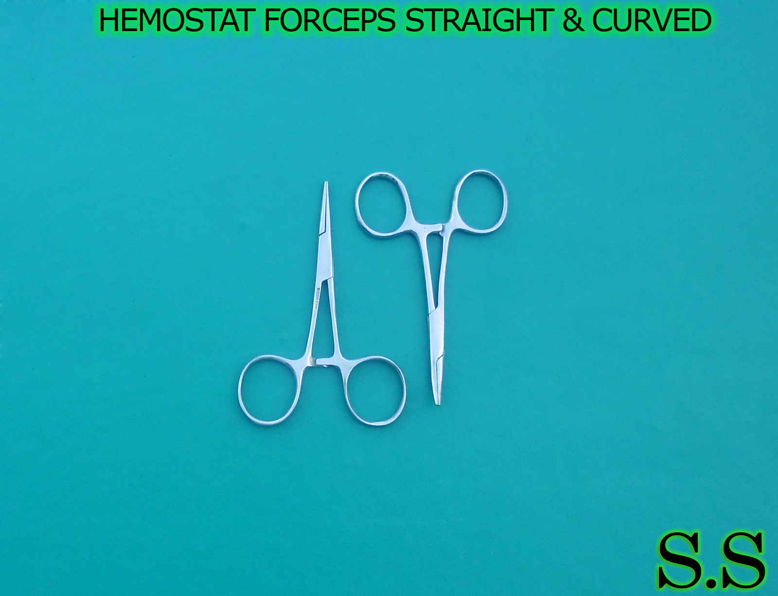 HEMOSTAT/ 2 PC. SET/ 3.5″ / STRAIGHT & CURVED/ NEW/.