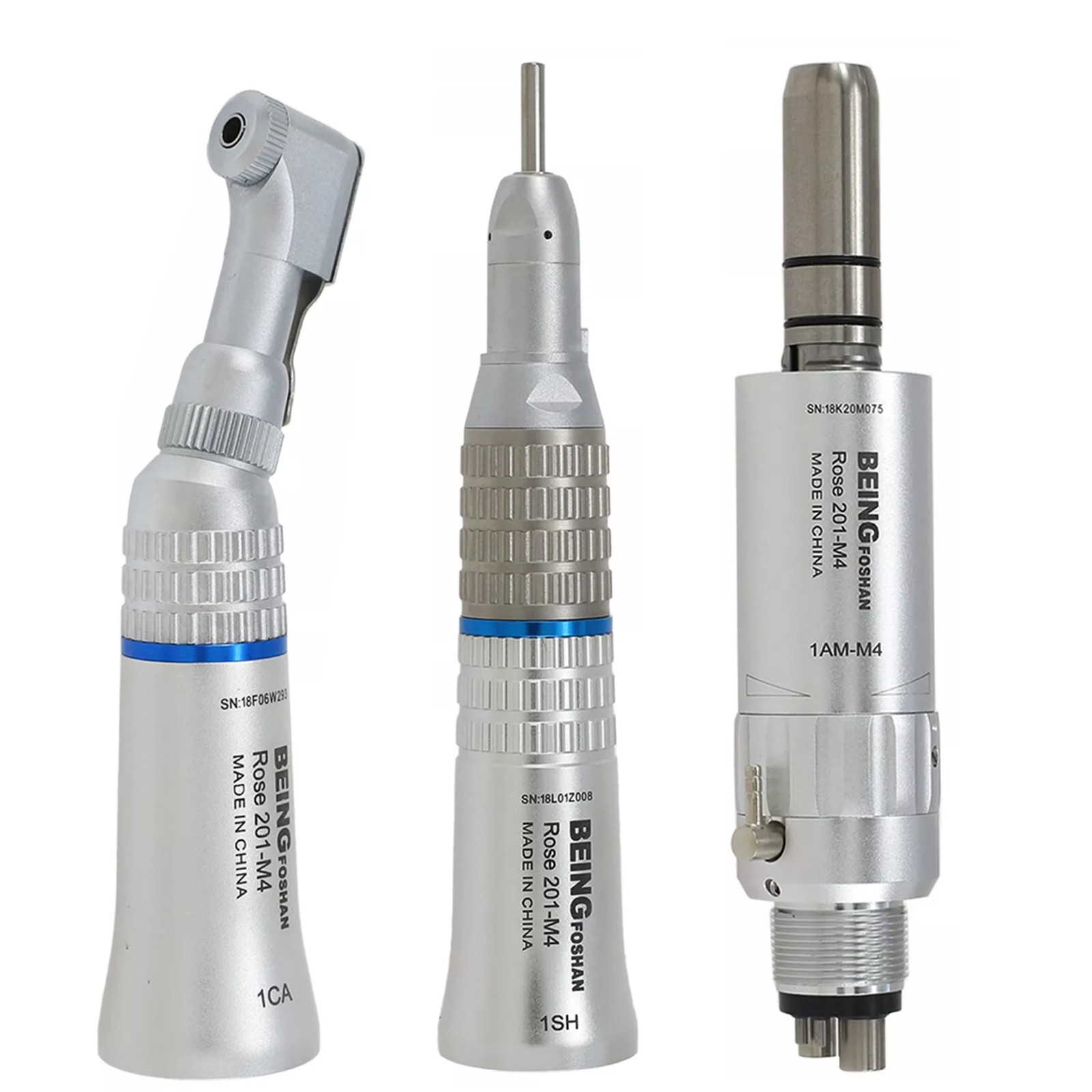Dental Slow Low Speed Handpiece Straight Latch Contra Angle Air Motor 4holes NSK