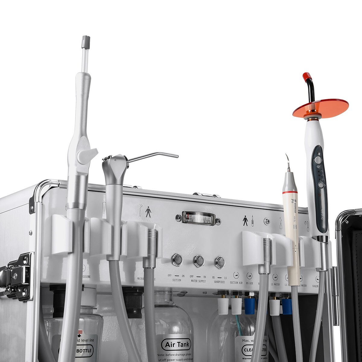 FDA Portable Dental Mobile Delivery Unit With Air Compressor Strong Suction 4H