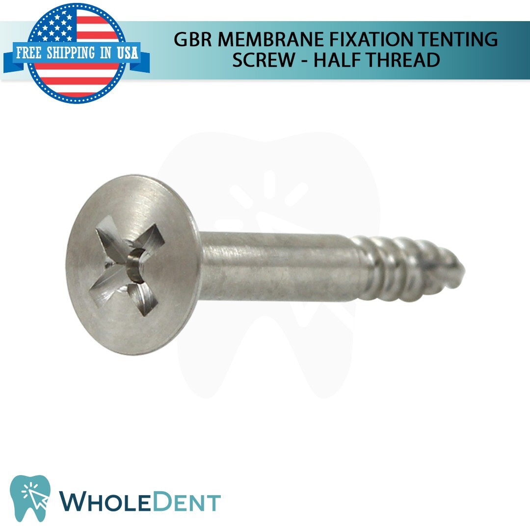 5x GBR Titanium Half Thread Tenting Screw Membrane Fixation Dental